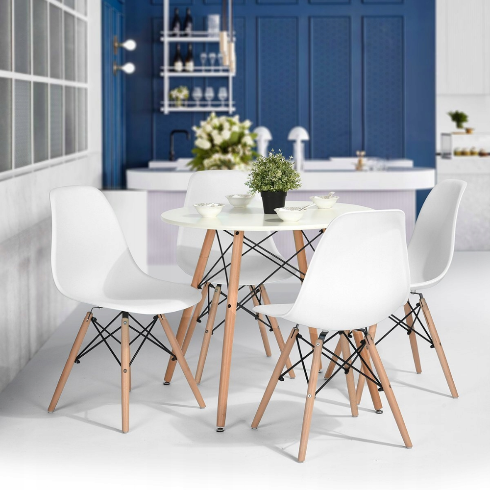 Stalas modernhome, rudas/baltas