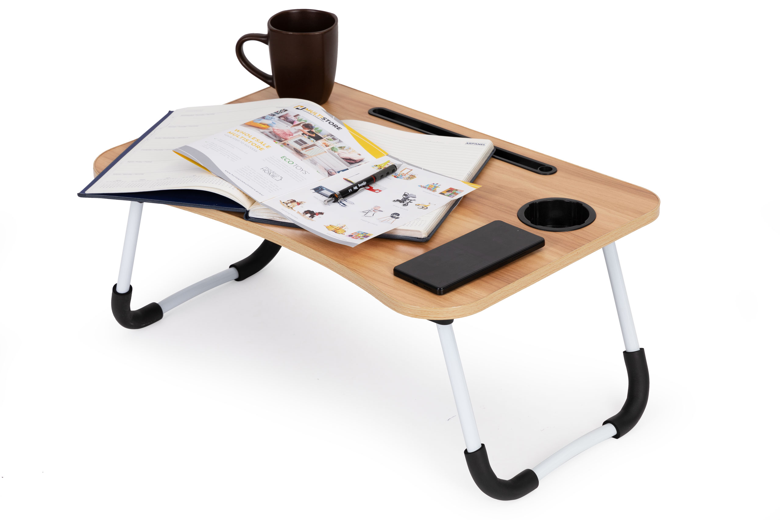 Nešiojamojo kompiuterio staliukas modernhome, rudas