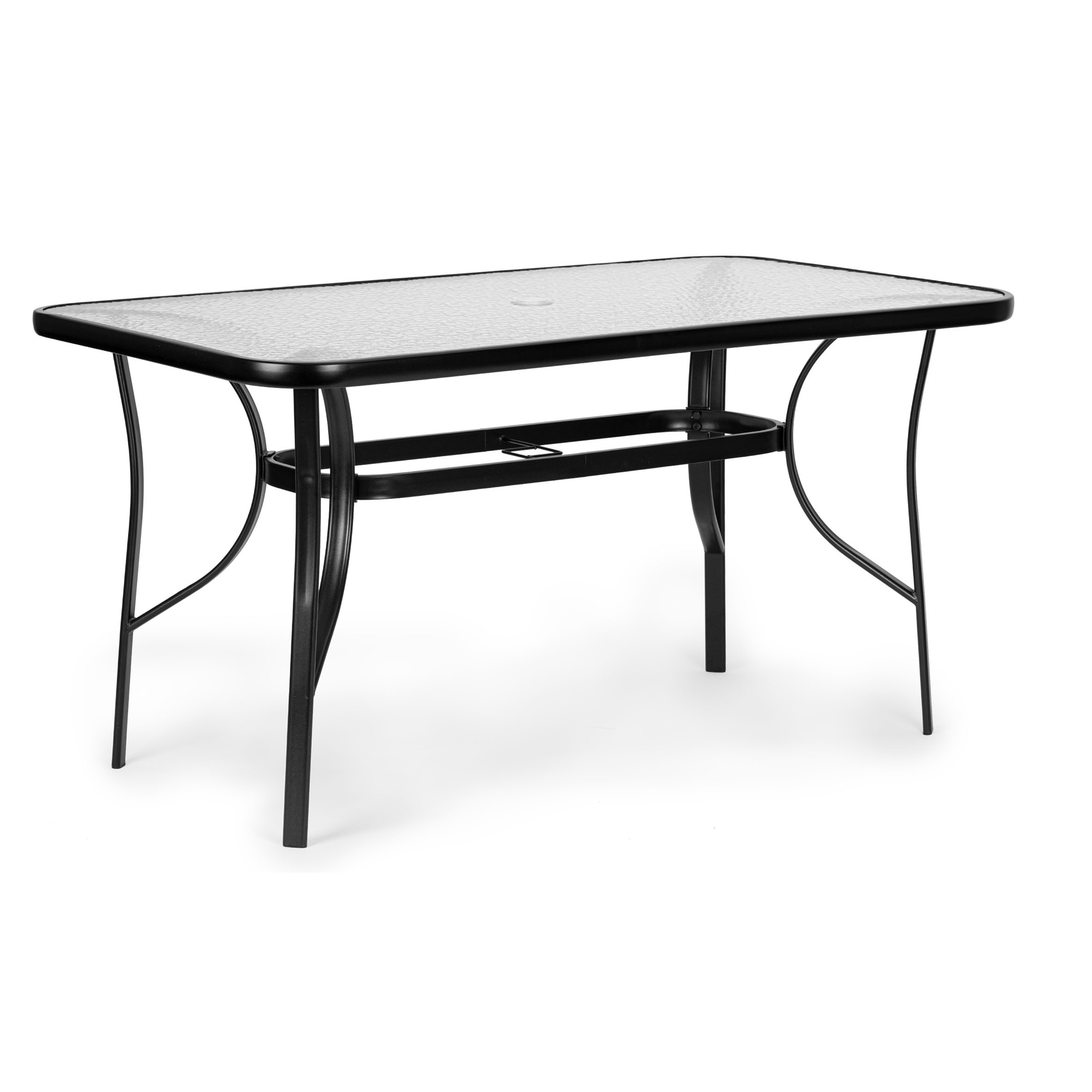 Stiklinis lauko stalas 140x80cm multigarden