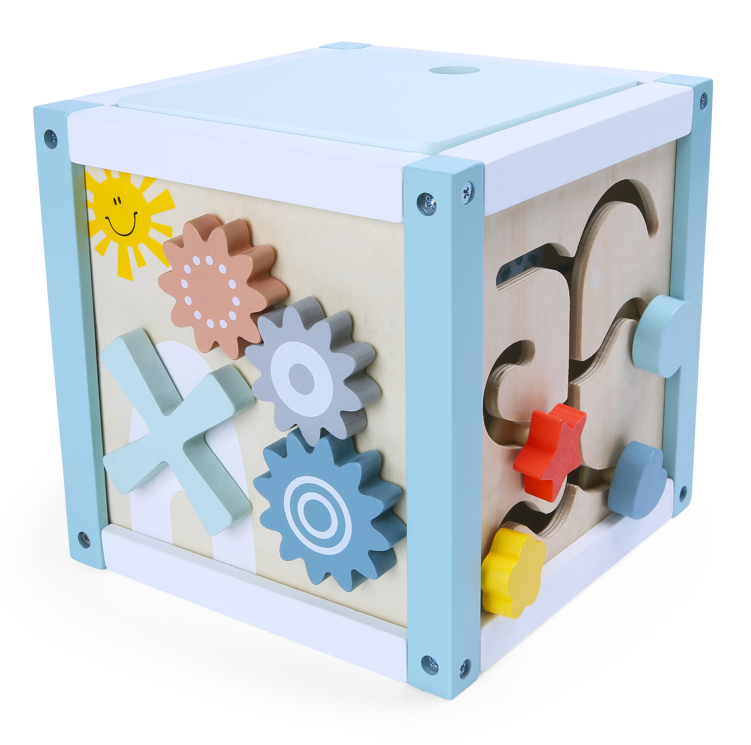 Edukacinis medinis kubas-rūšiuoklis ecotoys
