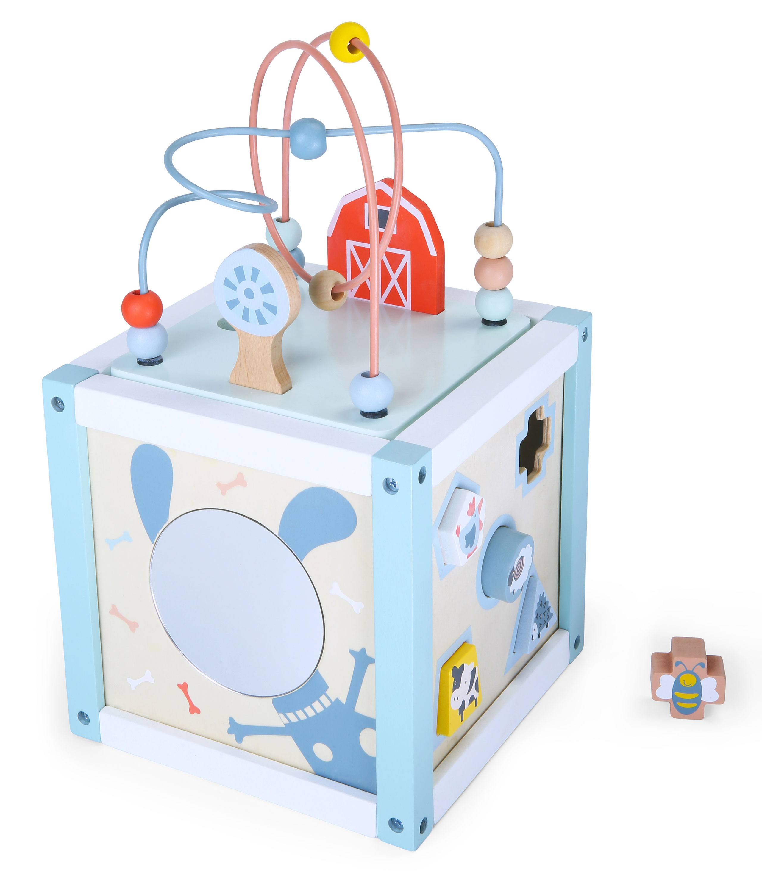Edukacinis medinis kubas-rūšiuoklis ecotoys