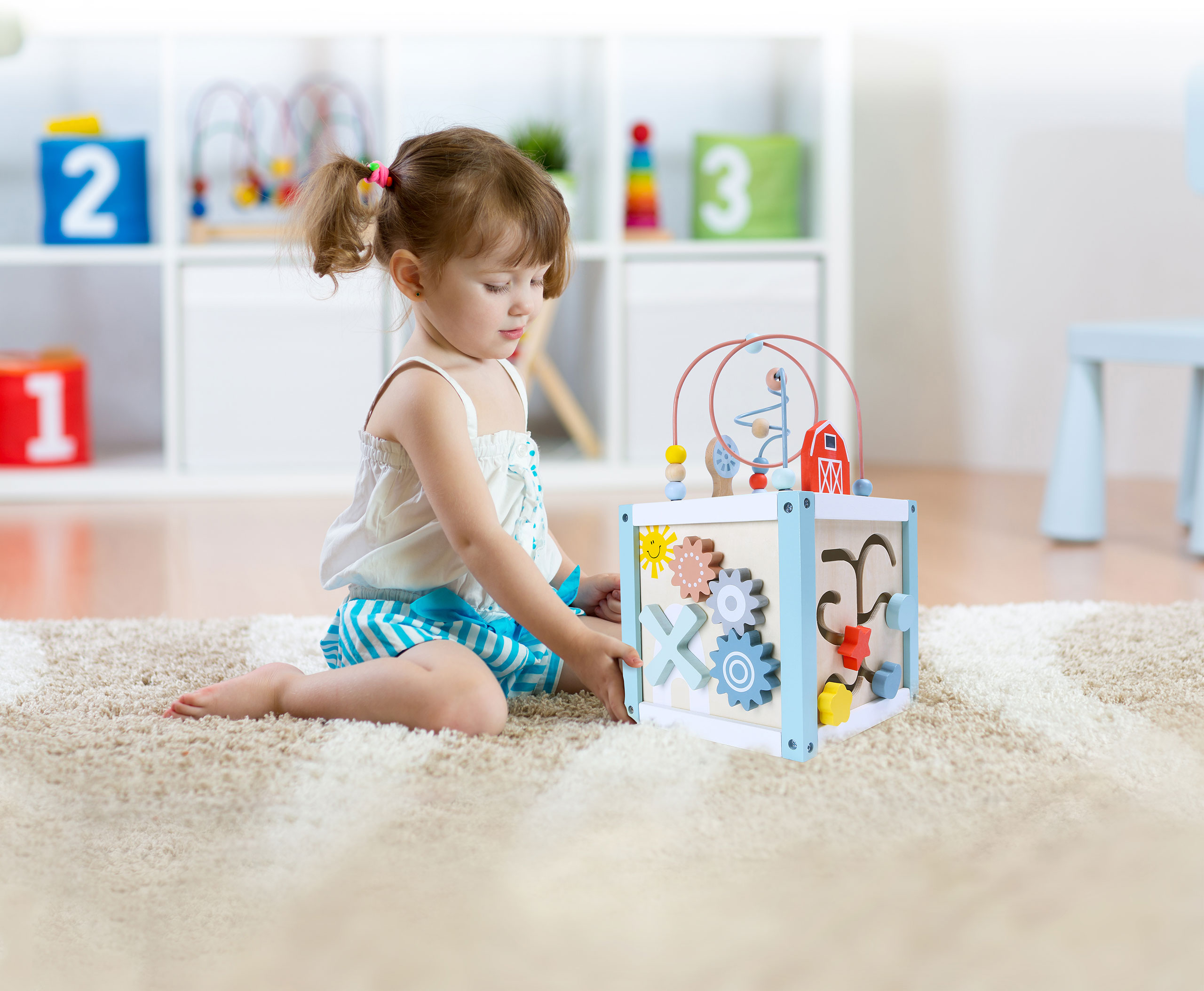 Edukacinis medinis kubas-rūšiuoklis ecotoys