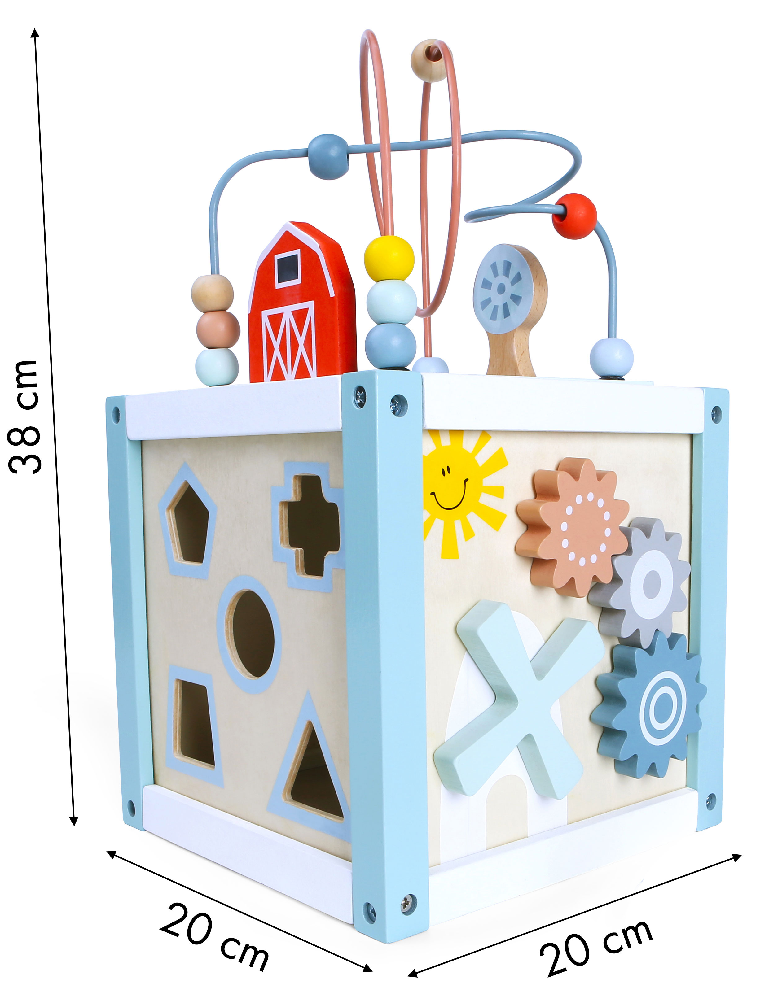 Edukacinis medinis kubas-rūšiuoklis ecotoys