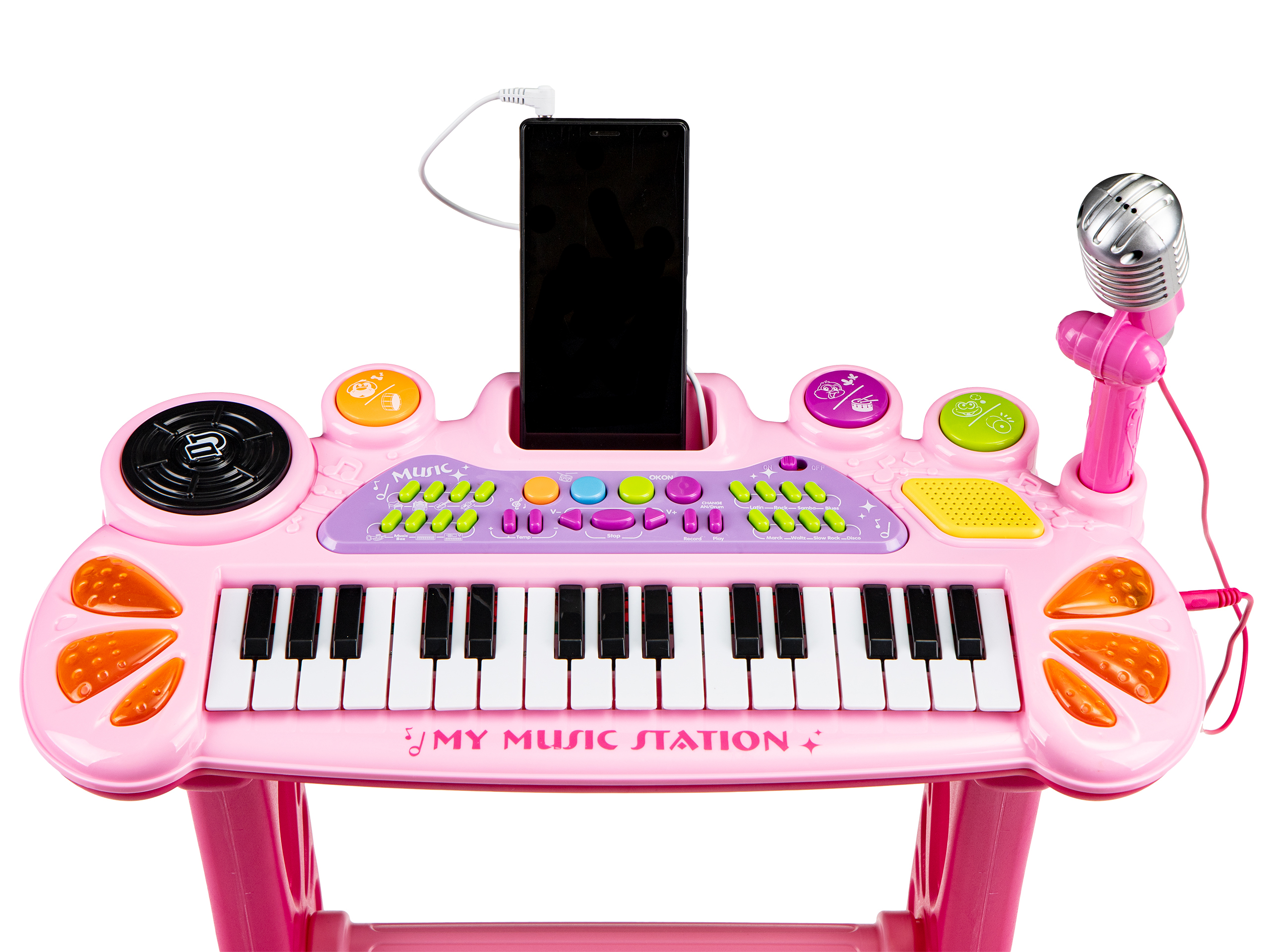 Pianinas su mp3 mikrofonu