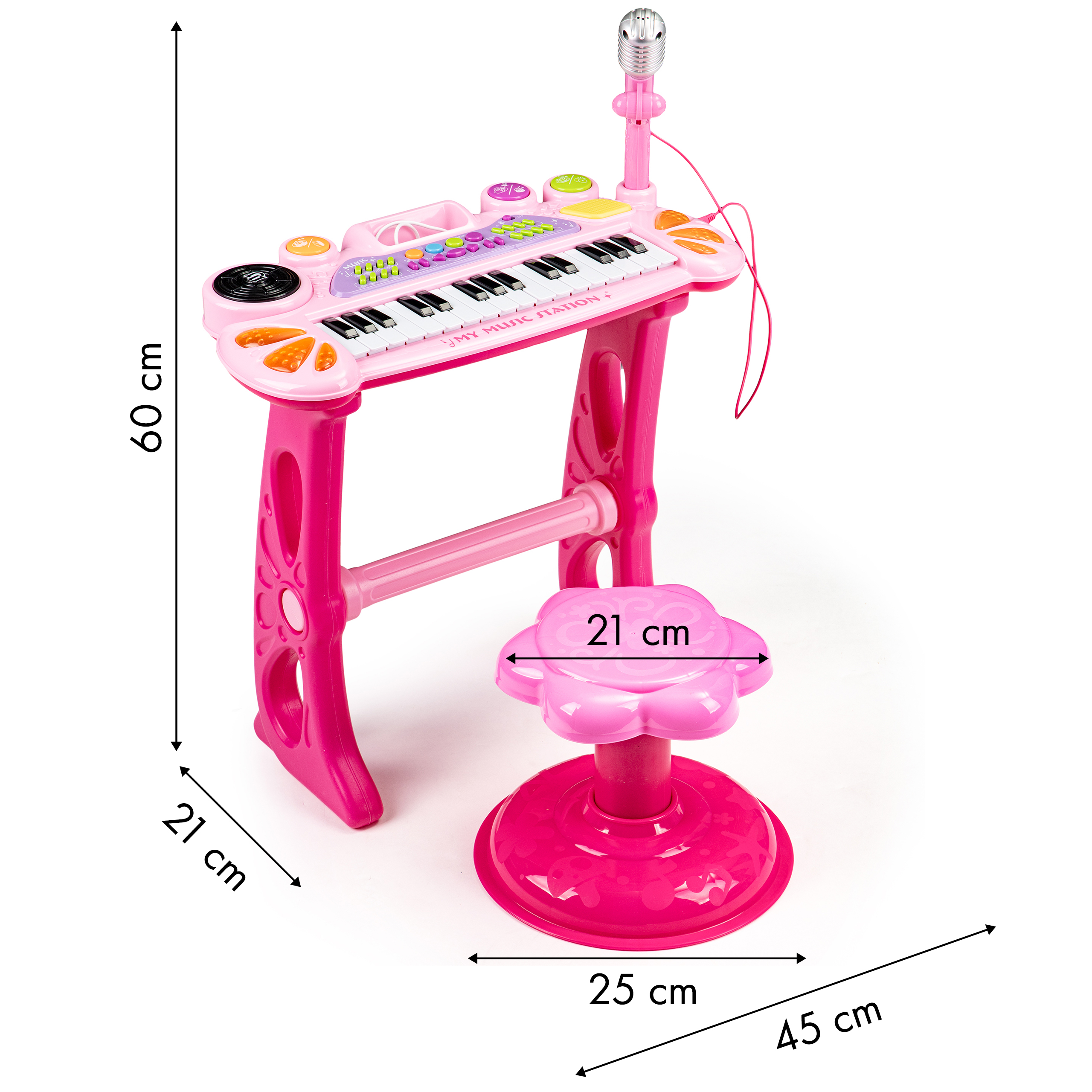 Pianinas su mp3 mikrofonu