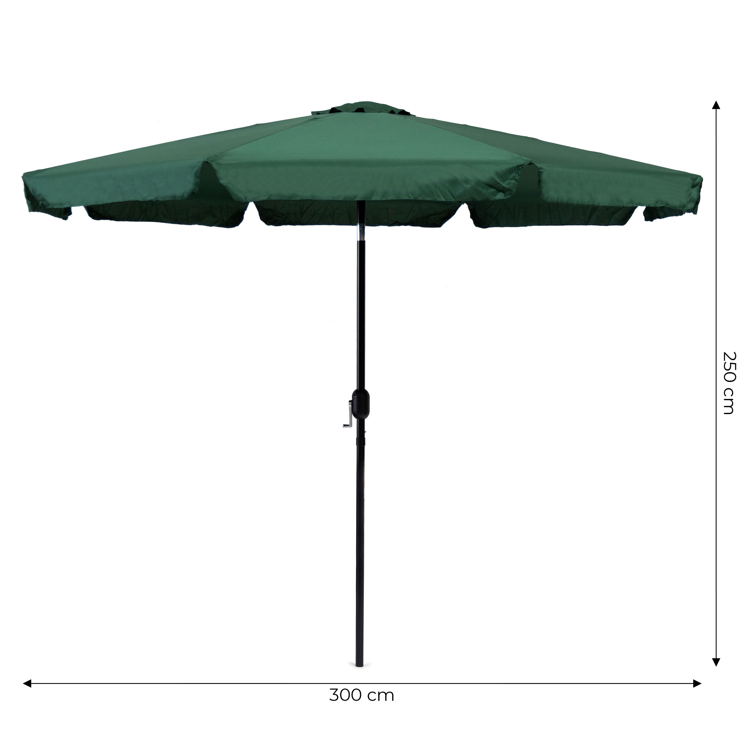 Žalias sodo skėtis 300 cm