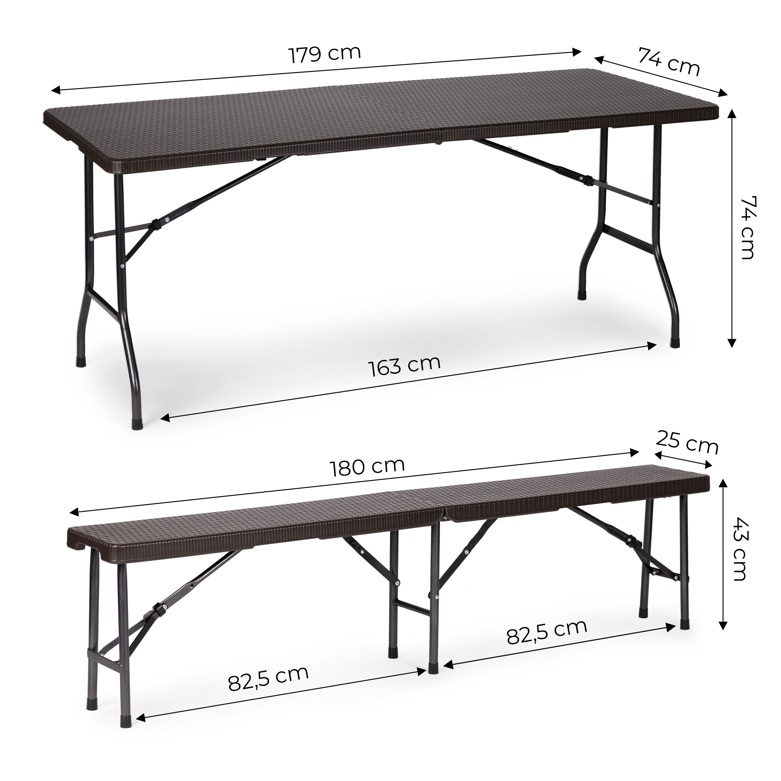 Lauko stalas ir suolas 180cm - modernhome