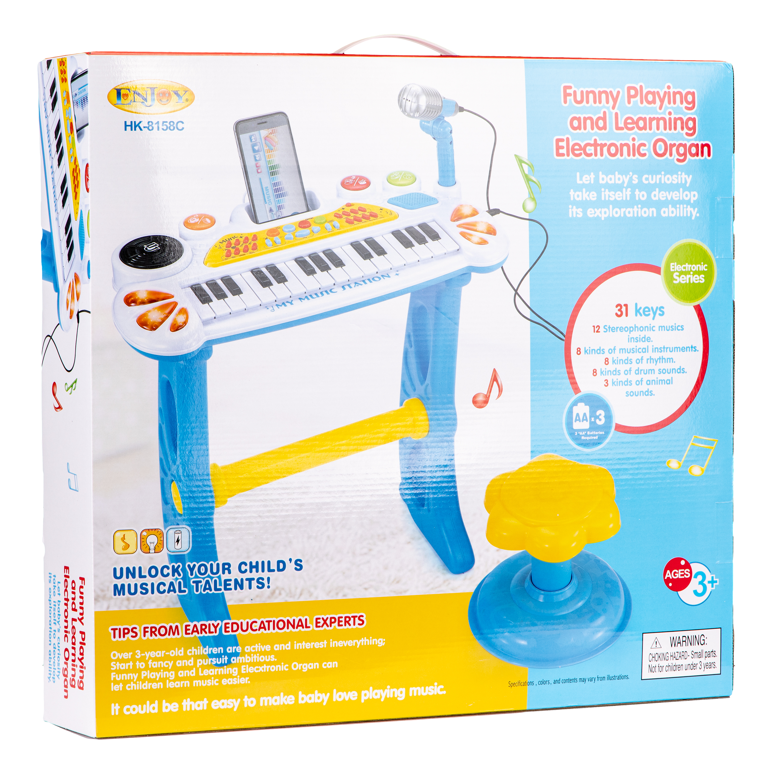 Pianinas su mp3 mikrofonu
