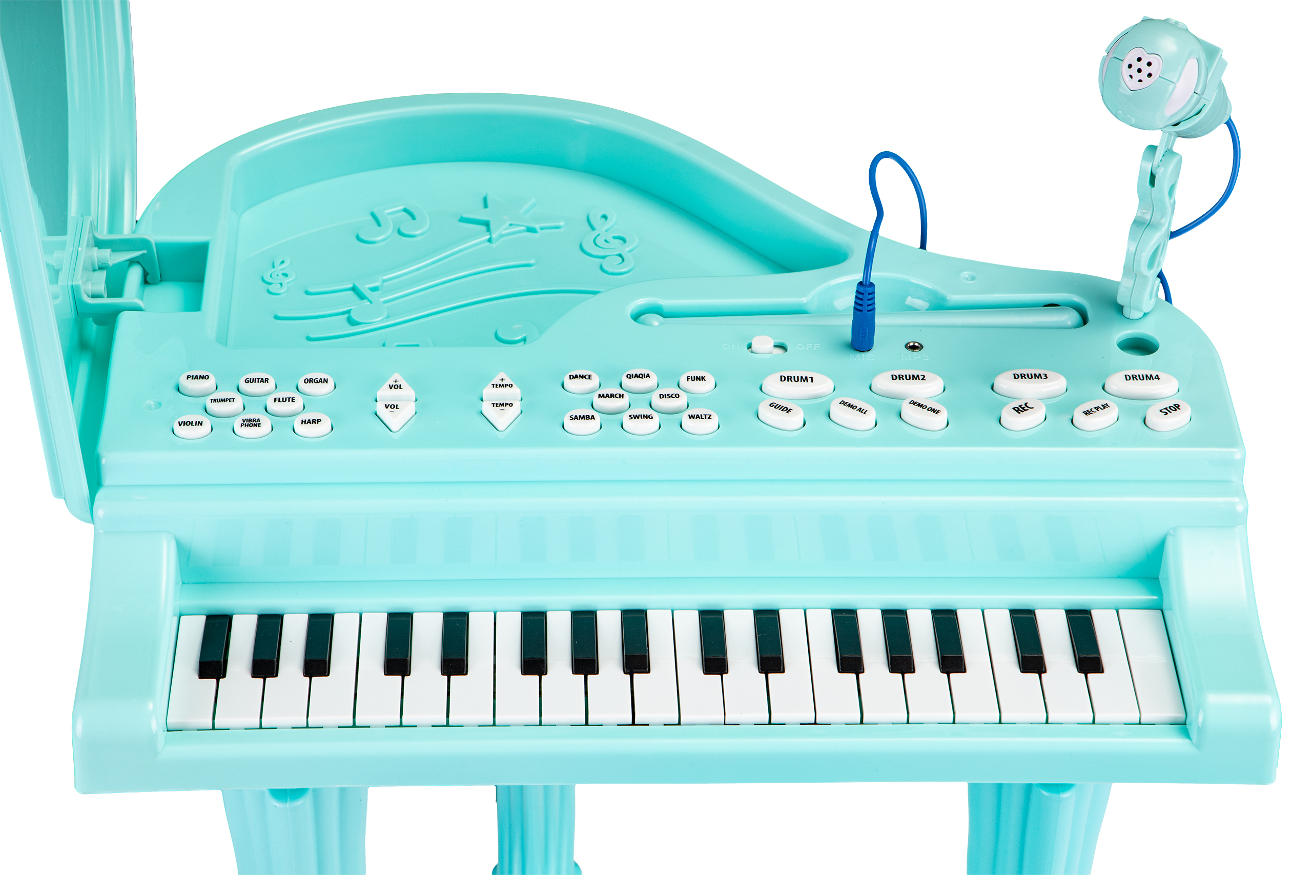 Fortepijonas su mp3 mikrofonu