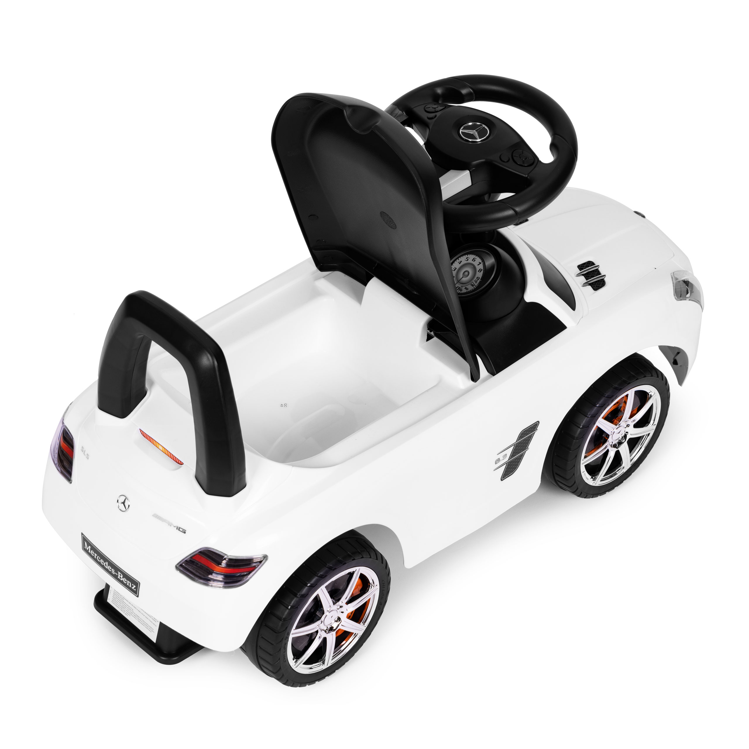 Paspiriamas vaikiškas automobilis Mercedes-Benz 332, baltas