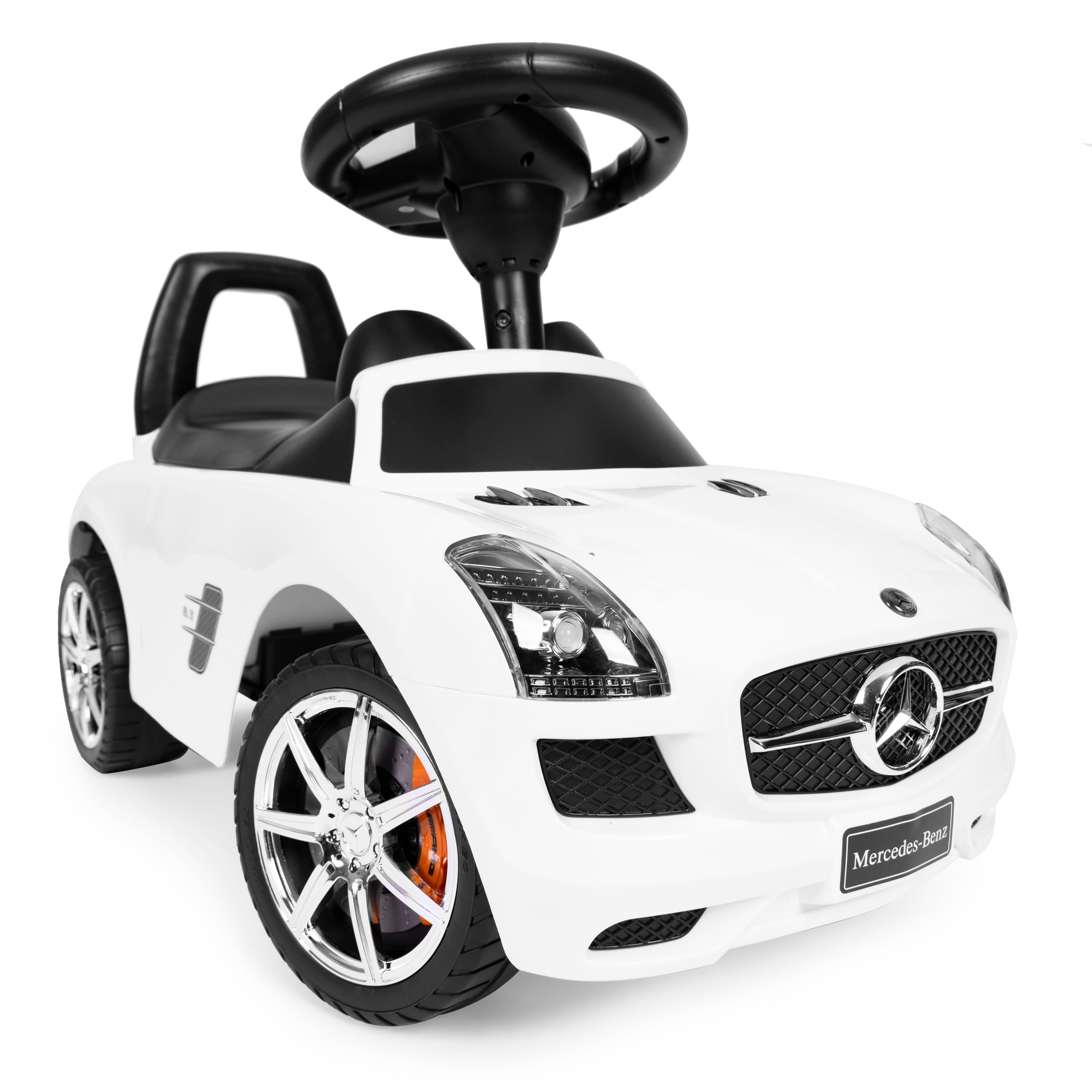 Paspiriamas vaikiškas automobilis Mercedes-Benz 332, baltas