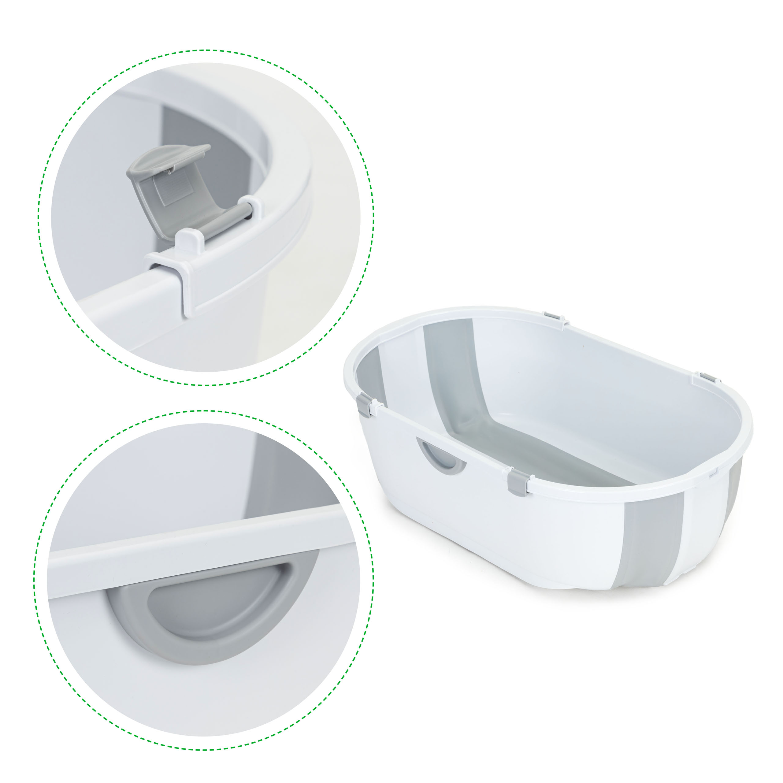 Sulankstoma kūdikių vonelė su dugno kamščiu, ECOTOYS