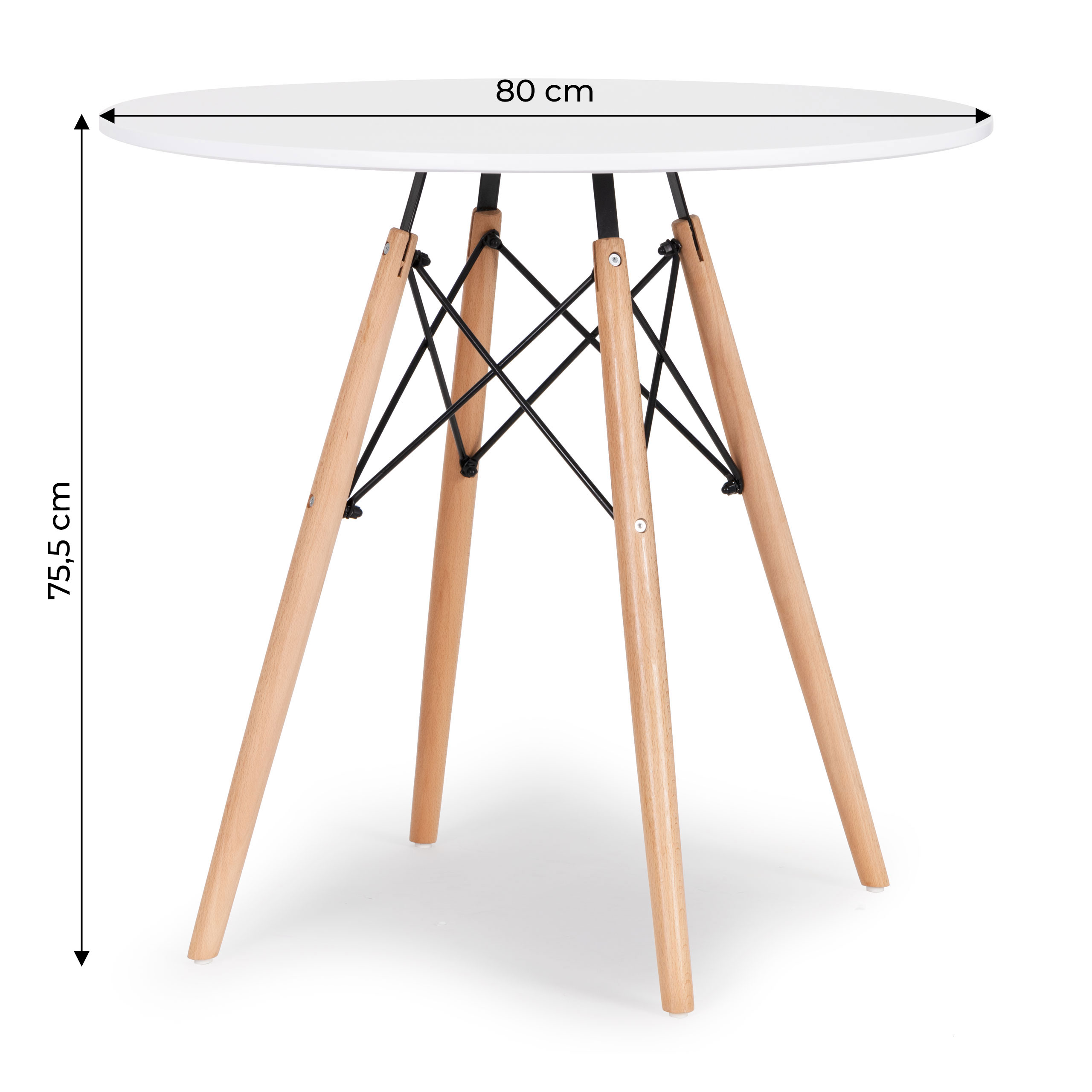 Stalas modernhome, baltas/rudas