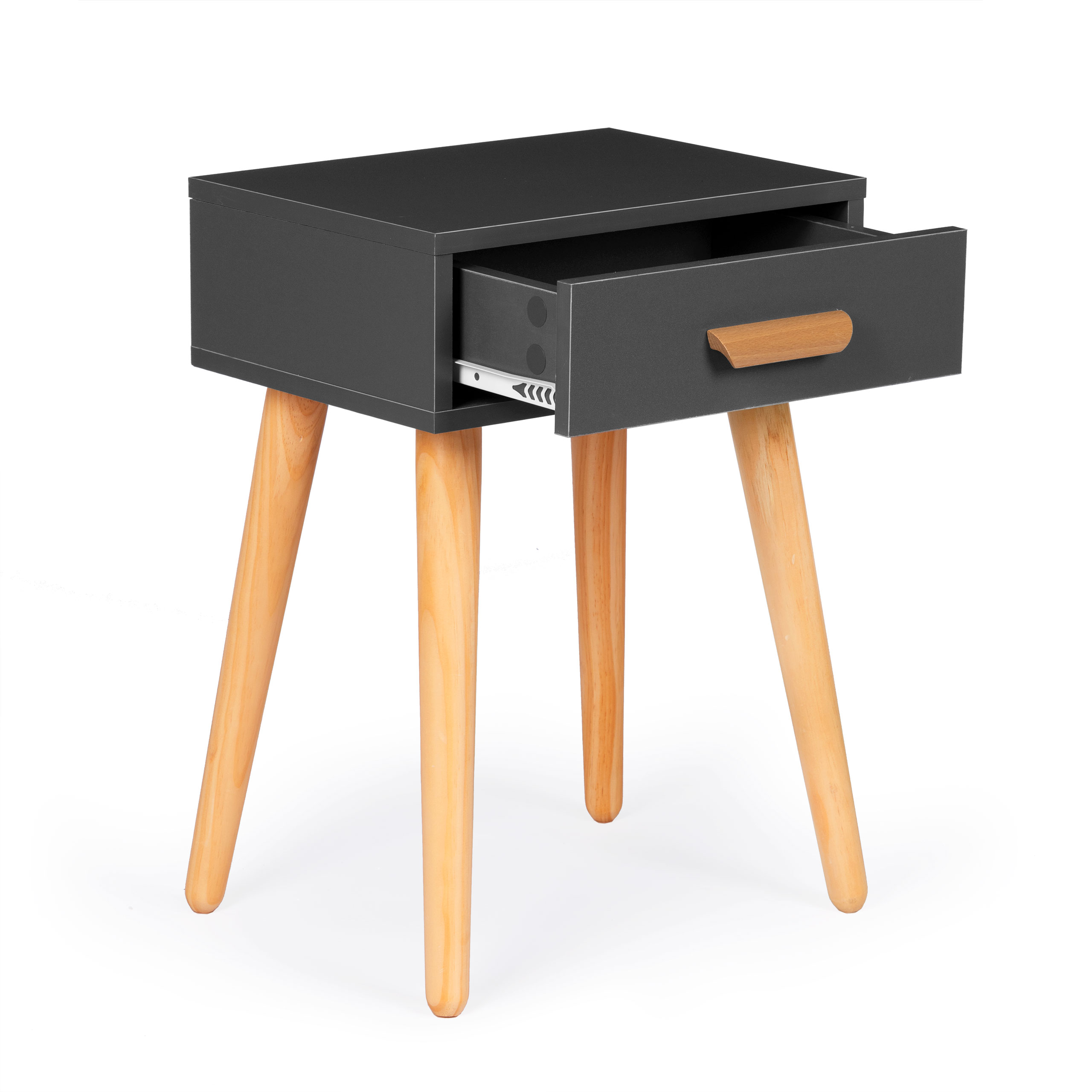 Spintelė prie lovos modernhome, pilka/ruda