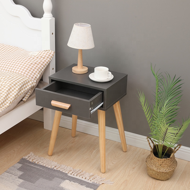 Spintelė prie lovos modernhome, pilka/ruda
