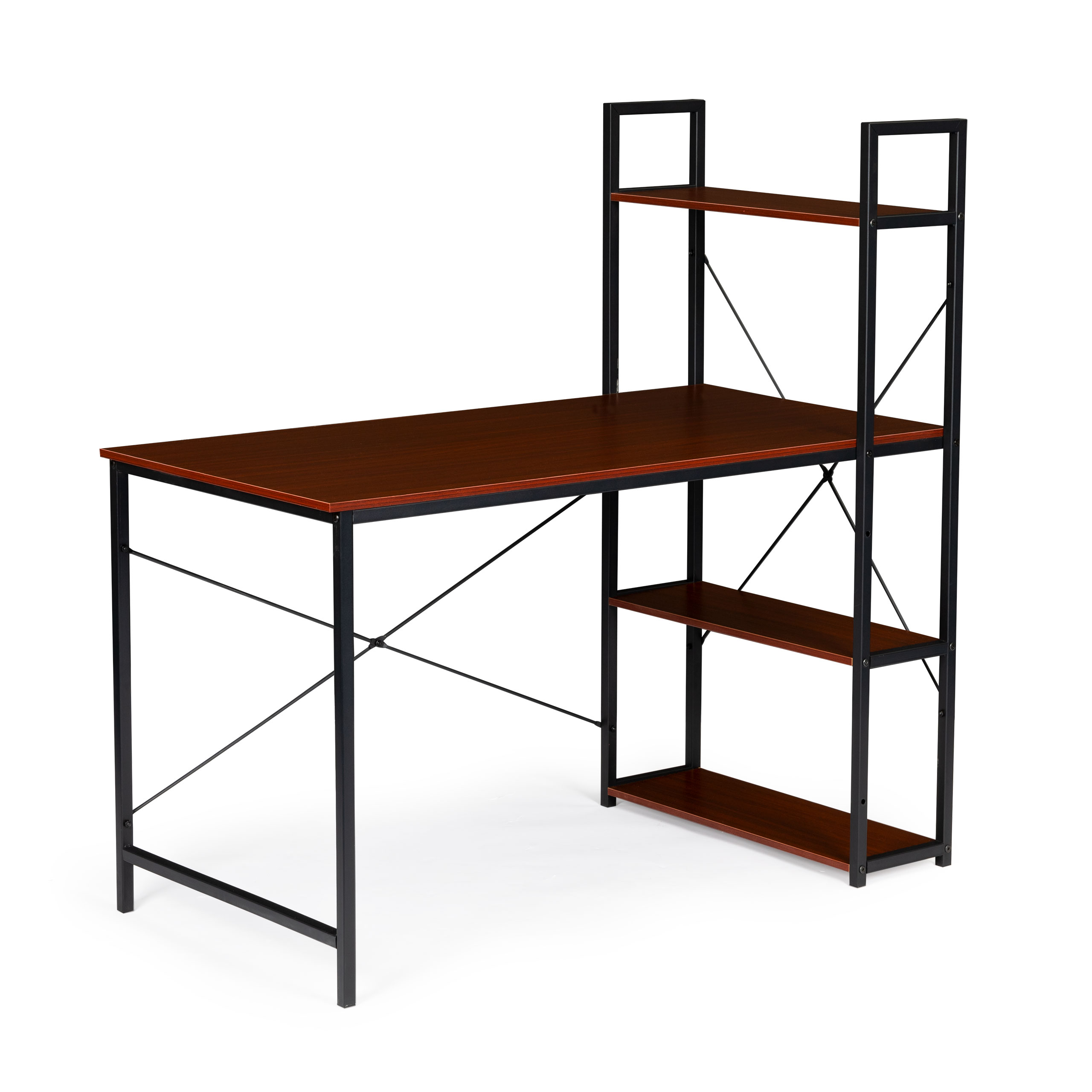 Rašomasis stalas modern home, 120x64 cm, rudas/juodas