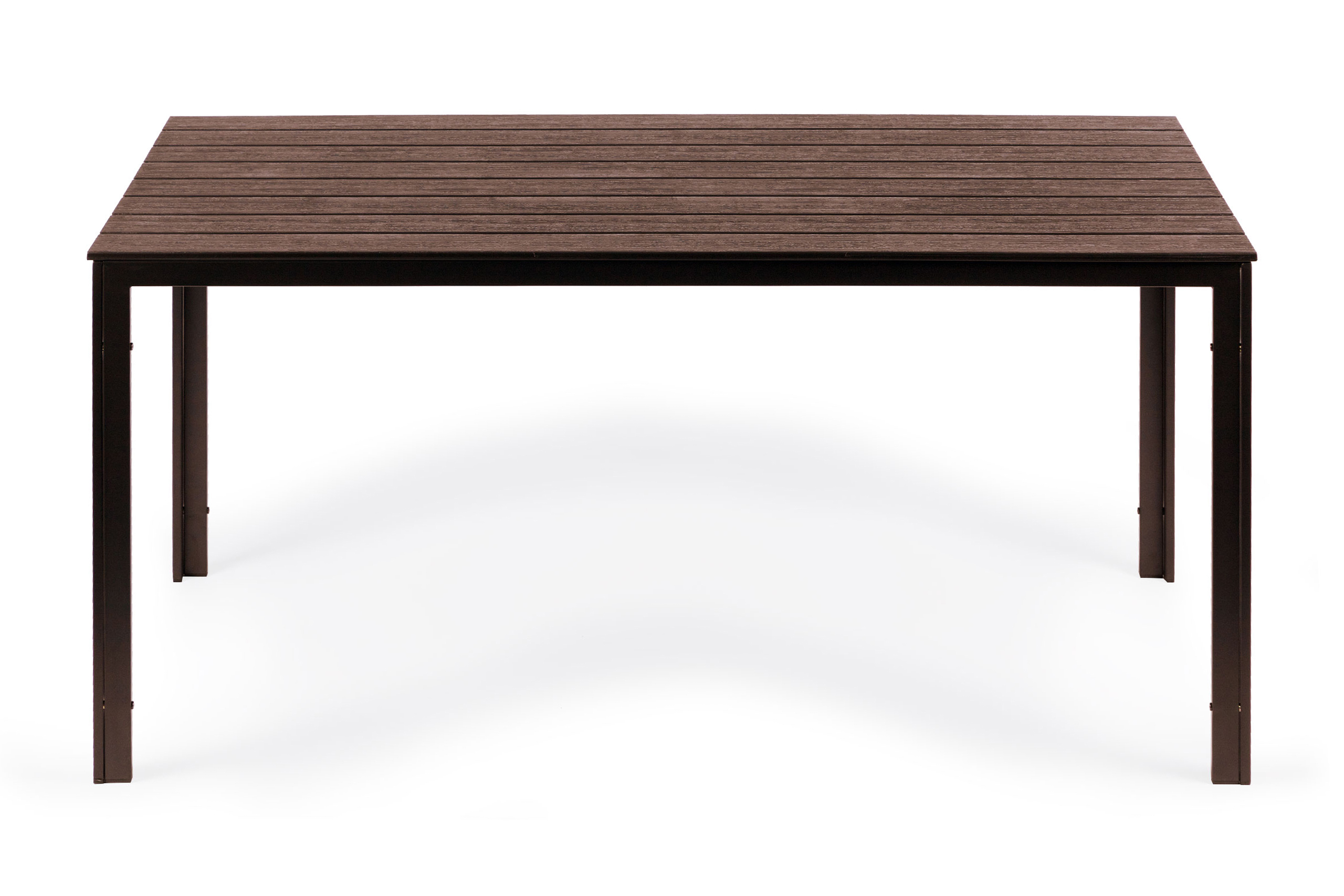 6 vietų sodo stalas 156x78 cm iš polywood medžiagos rudas