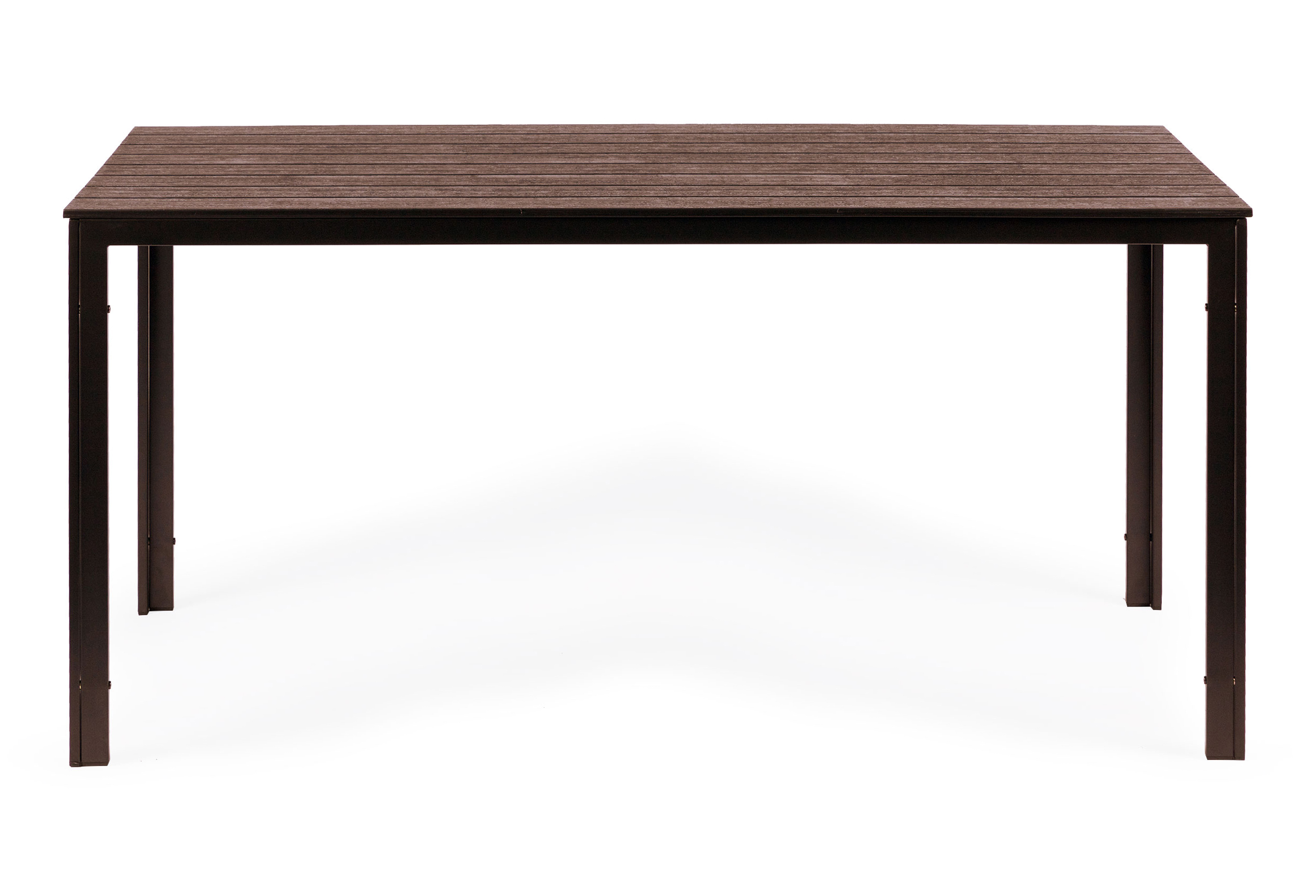 6 vietų sodo stalas 156x78 cm iš polywood medžiagos rudas