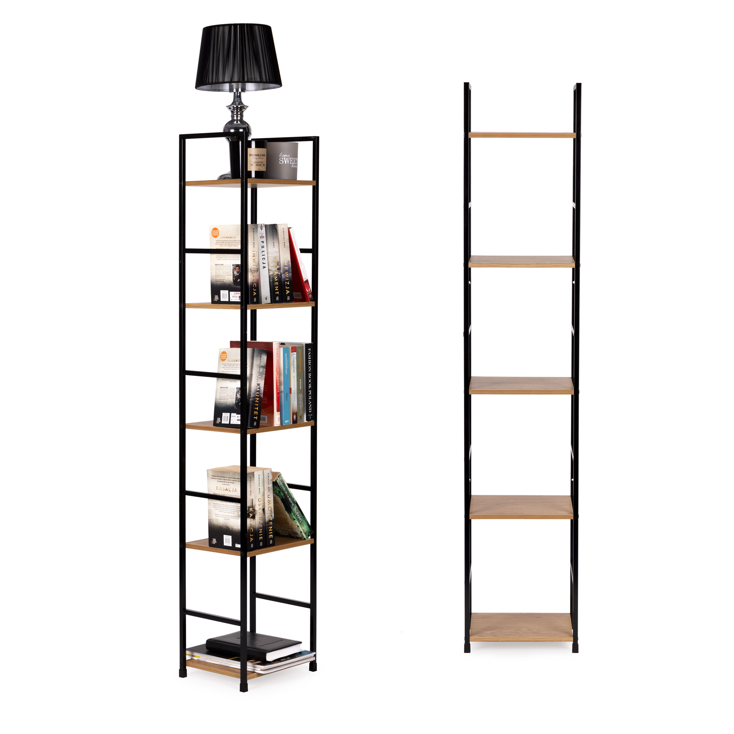 Knygų lentyna modernhome loft, 144,5x29x23,5 cm, ruda