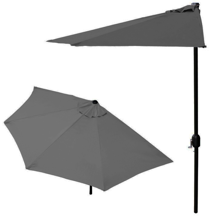 Pusinis skėtis 2.7 m gray