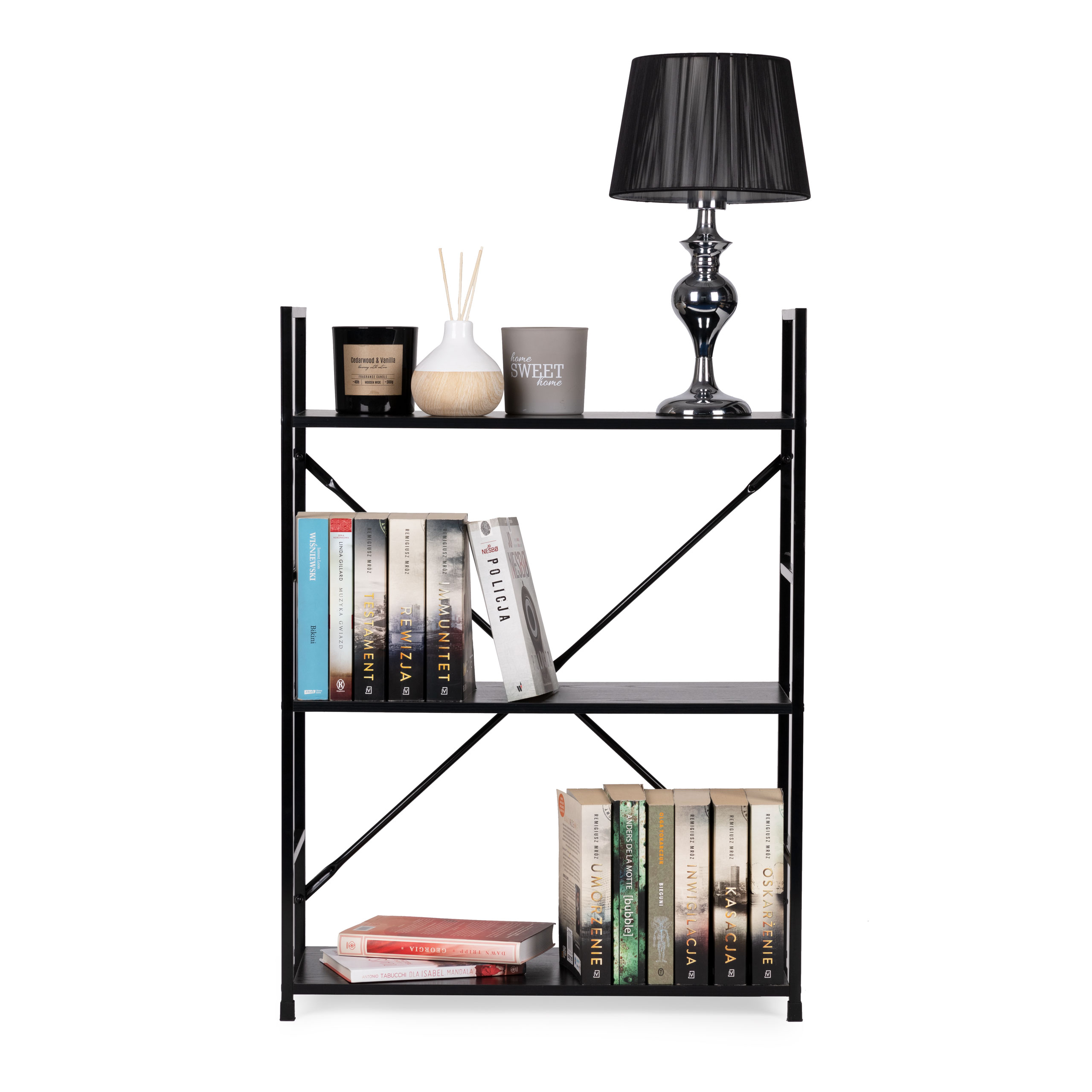 Medinė lentyna loft, 3 aukštų
