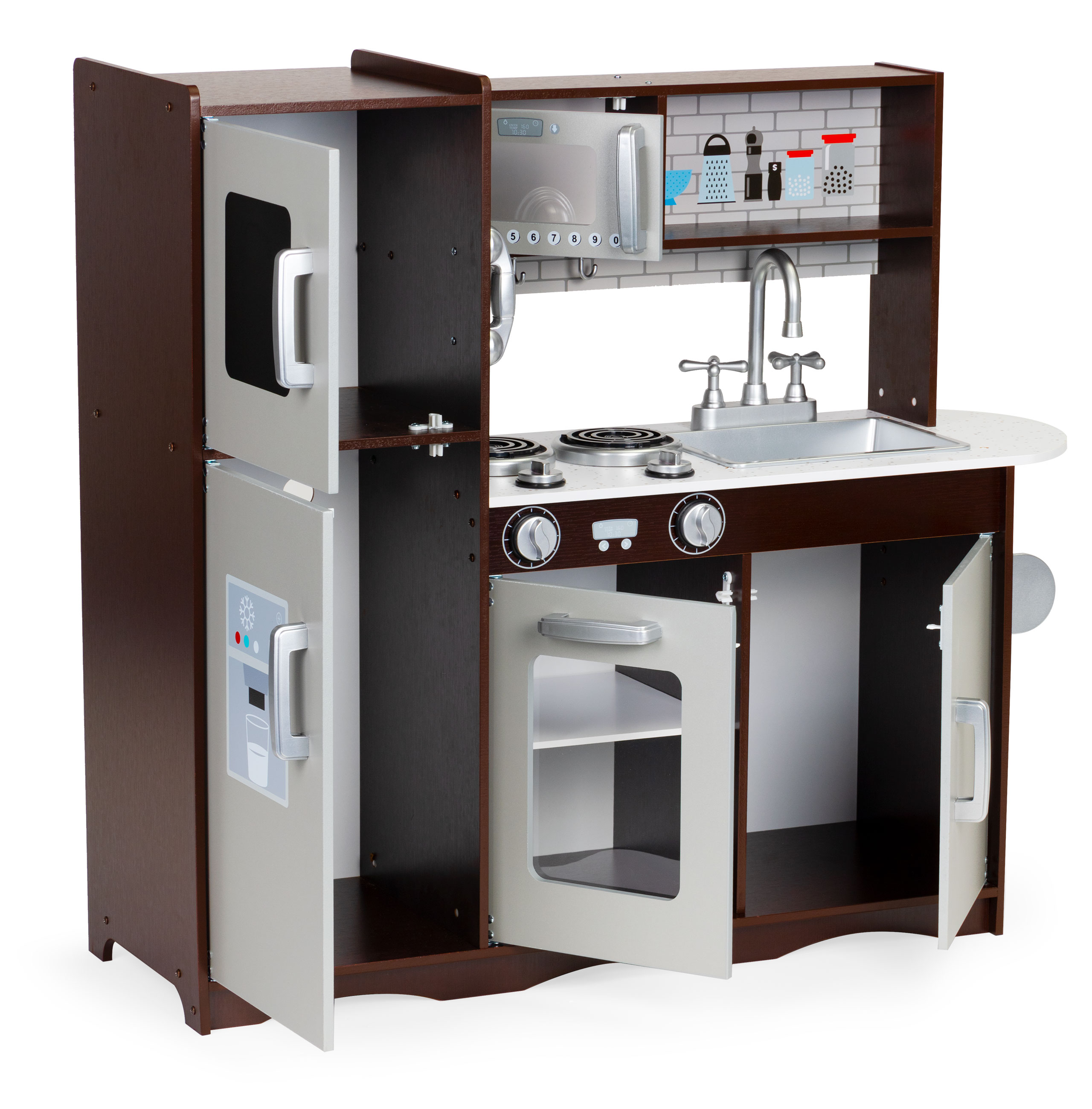 Medinė virtuvėlė su priedais Ecotoys, 7266