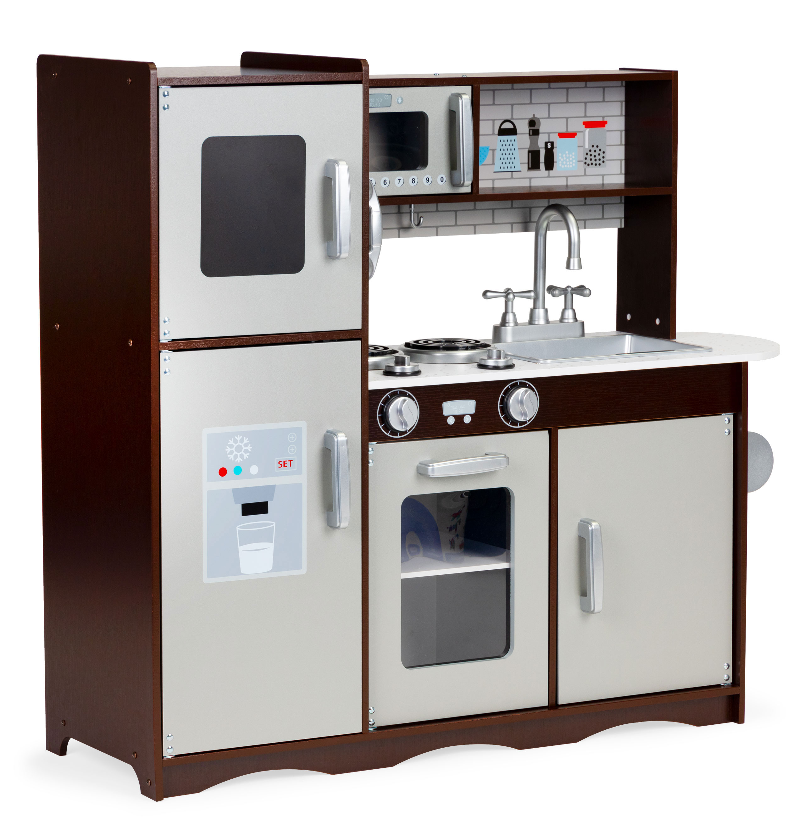Medinė virtuvėlė su priedais Ecotoys, 7266
