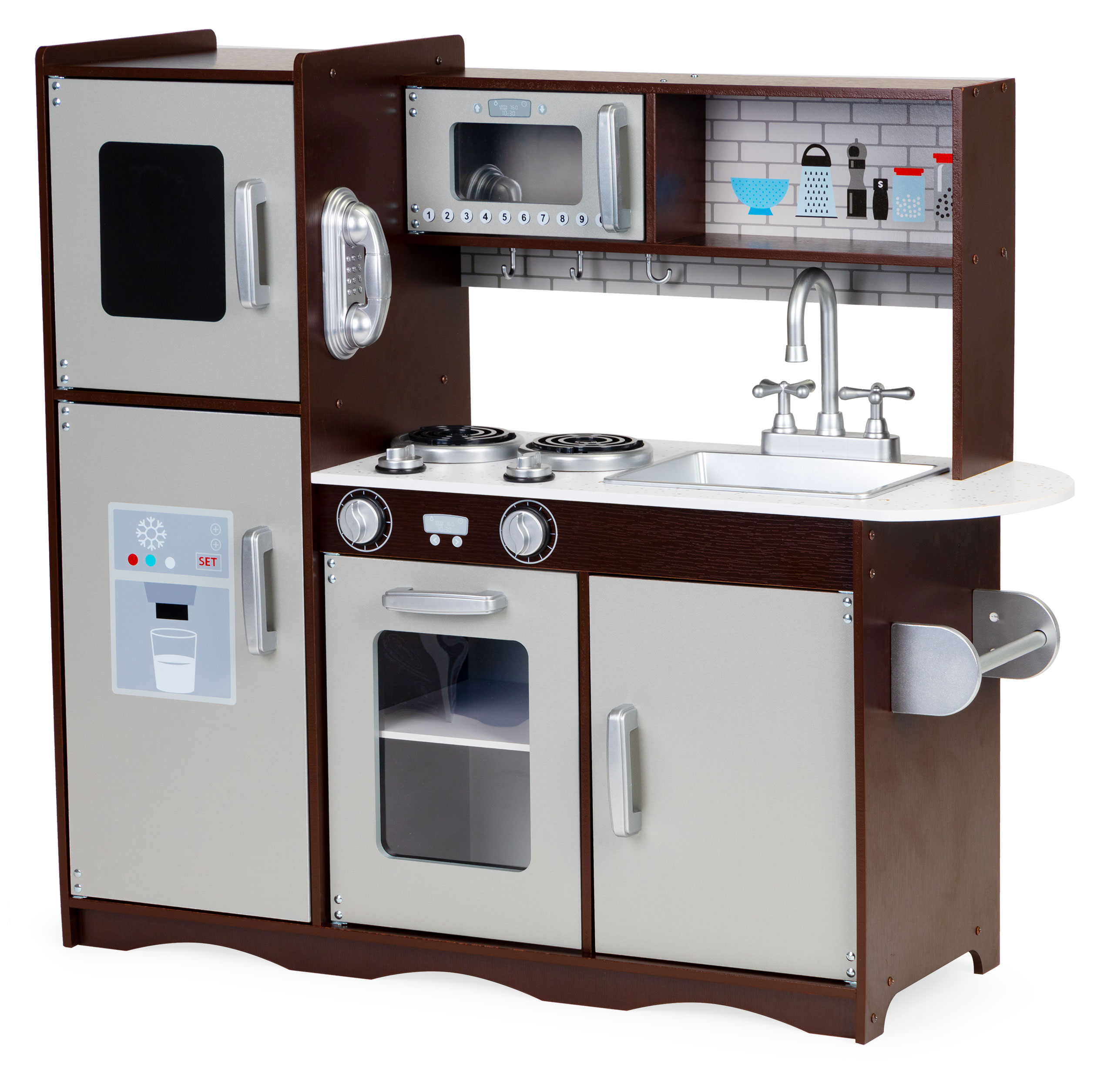 Medinė virtuvėlė su priedais Ecotoys, 7266