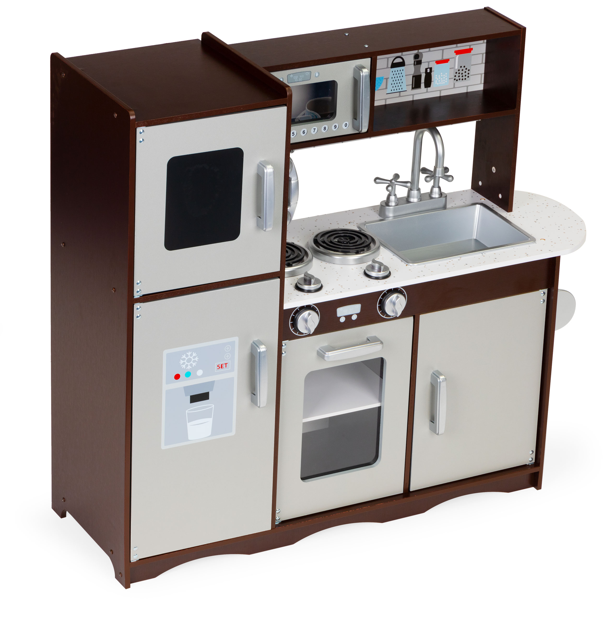 Medinė virtuvėlė su priedais Ecotoys, 7266