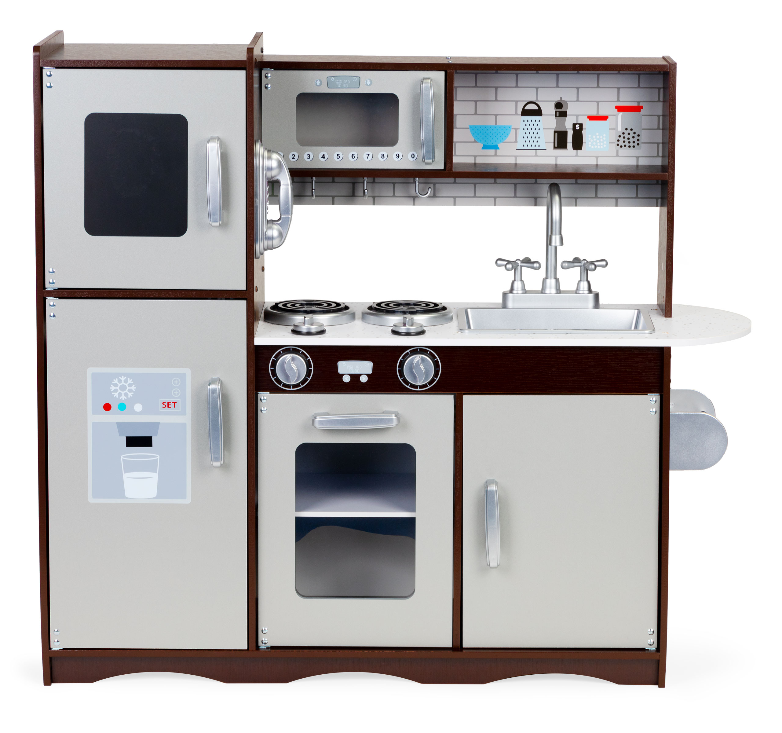 Medinė virtuvėlė su priedais Ecotoys, 7266