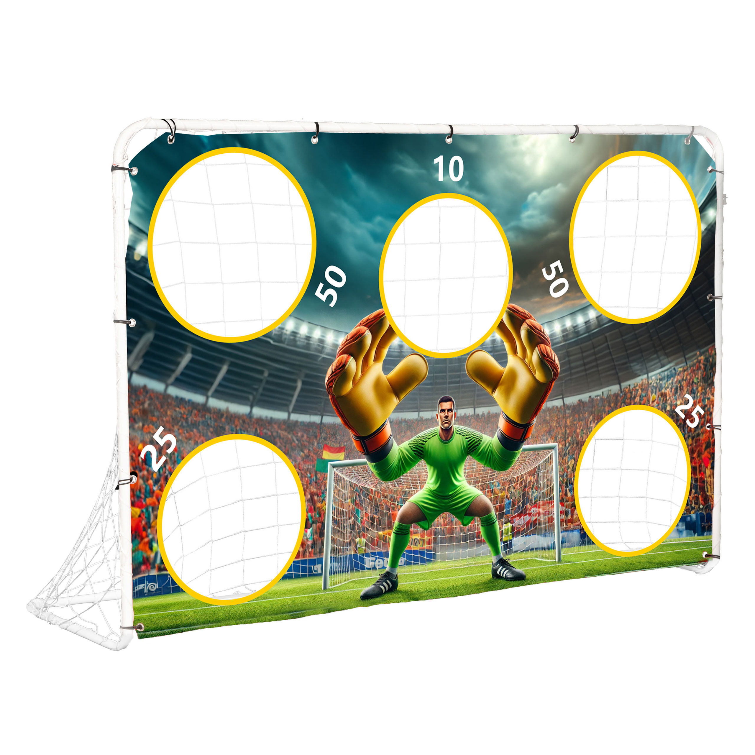 Vartai futbolo treniruotėms + taikinys eco toys, 180x122cm
