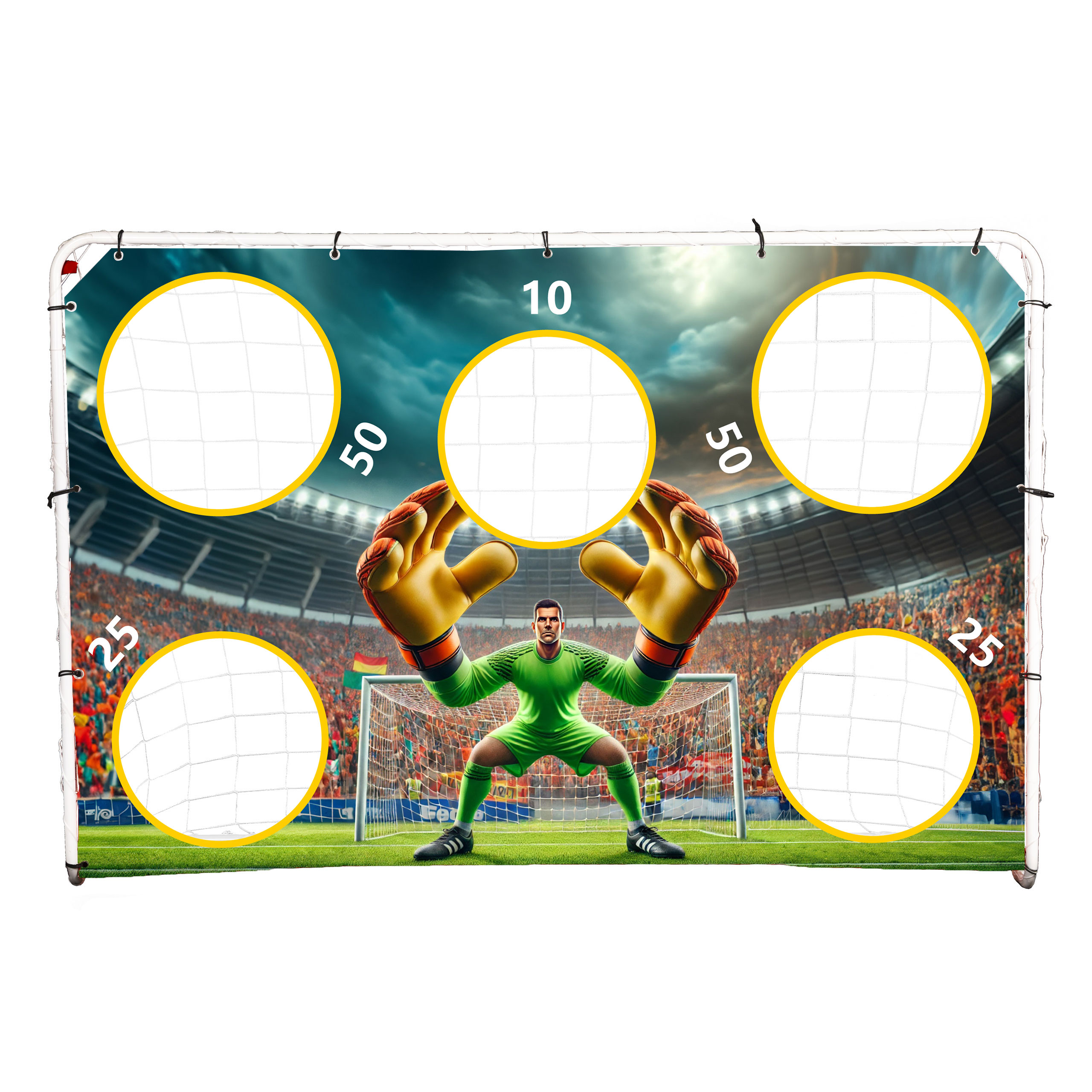 Vartai futbolo treniruotėms + taikinys eco toys, 180x122cm