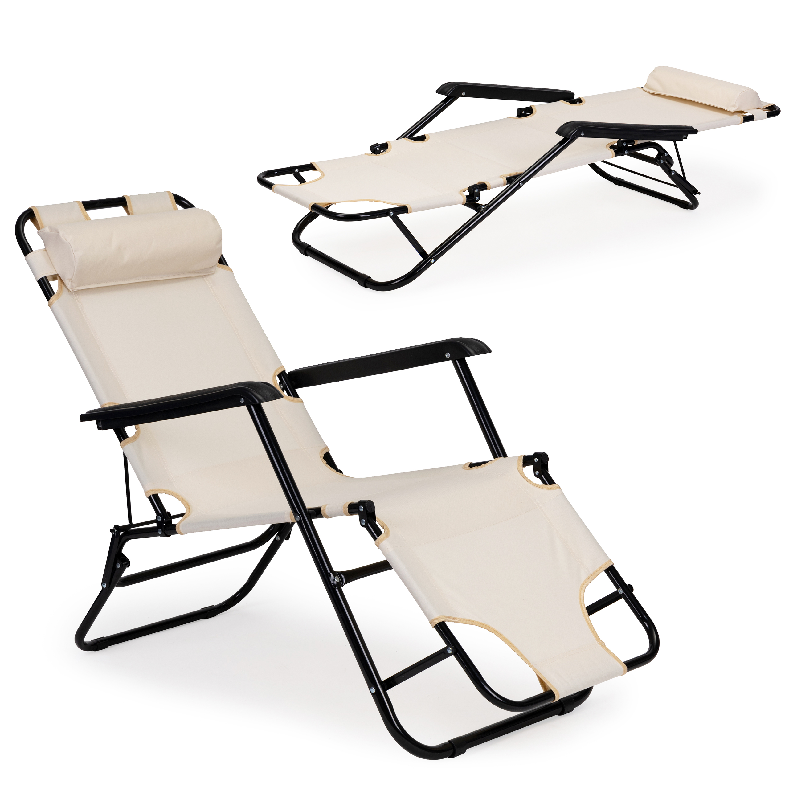 Sodo gultas su galvos atrama, beige, multigarden