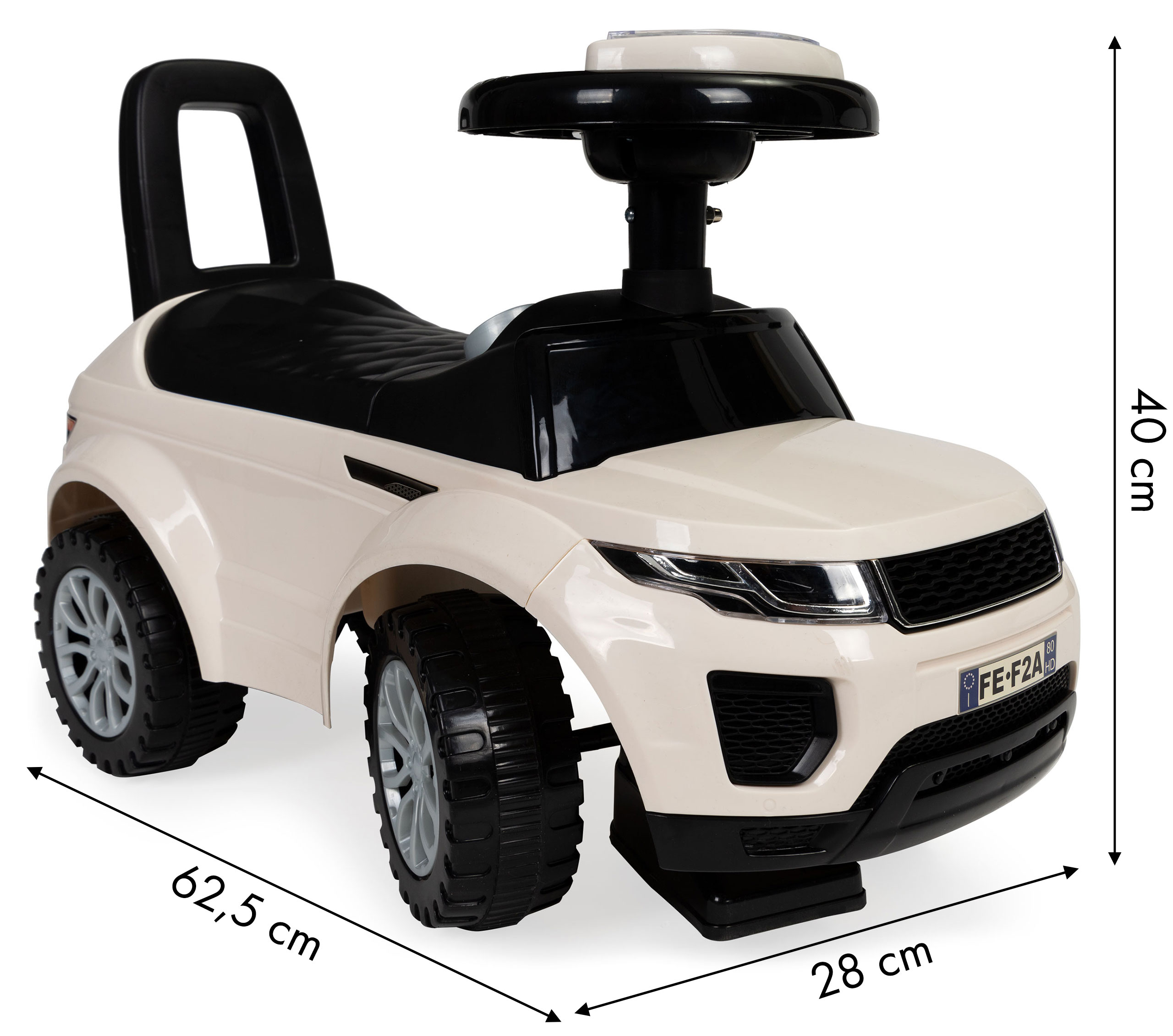 Paspiriama mašinėlė su garsais ecotoys, smėlio spalvos
