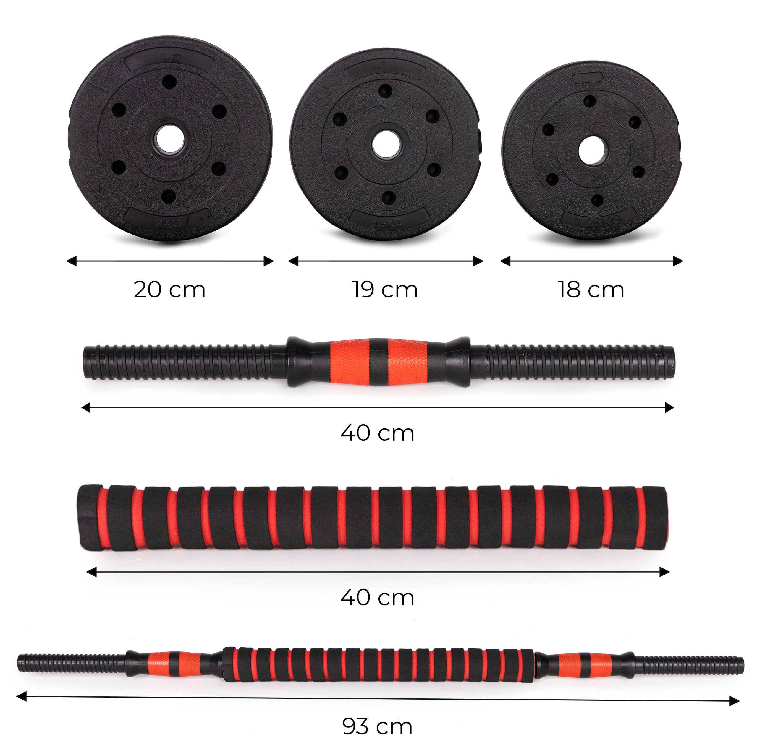 Štangos ir svorių rinkinys 20kg