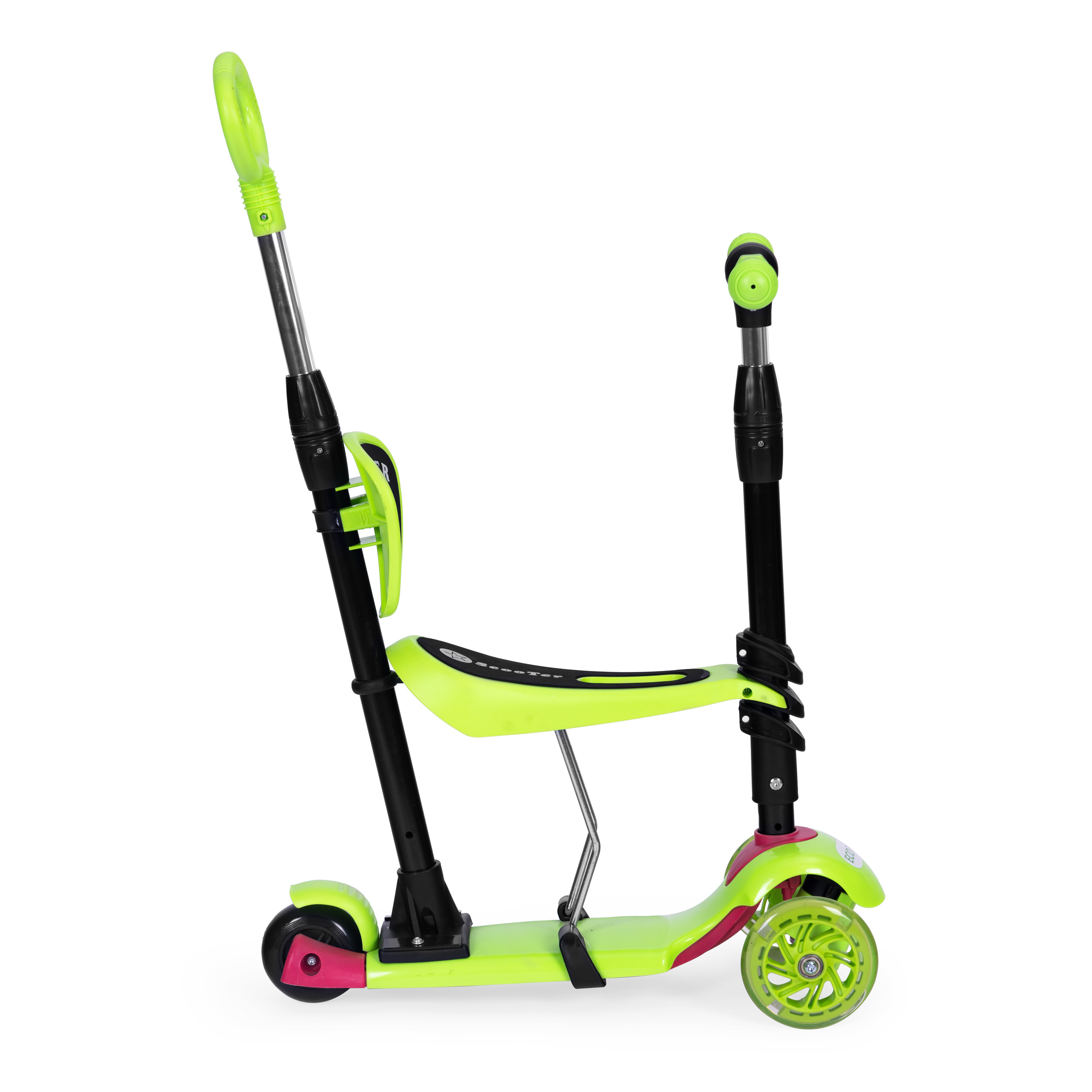 Triratis paspirtukas ecotoys 5in1, žalias