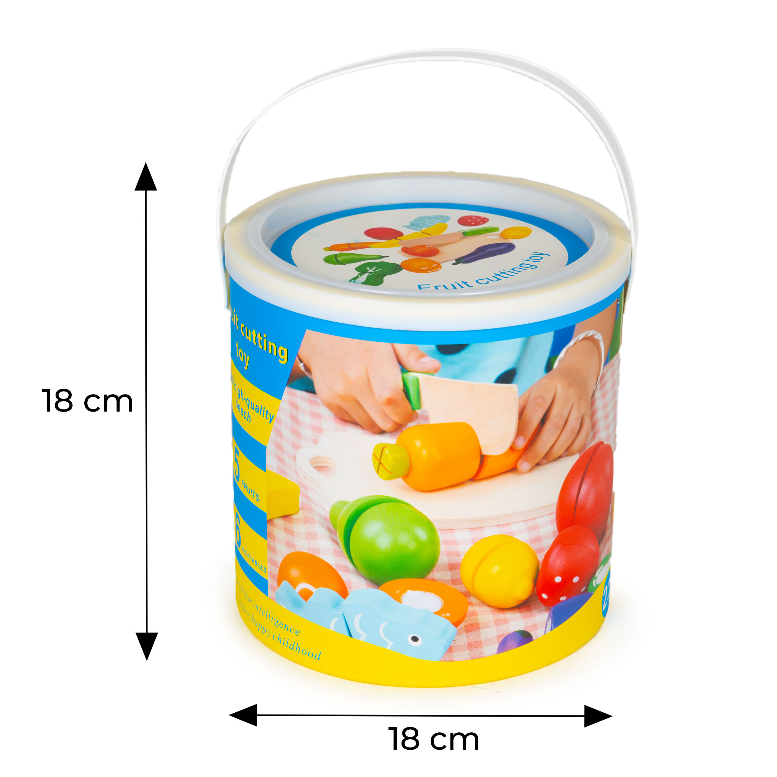 Medinės daržovės ir vaisiai pjaustymui Multistore HC517244, 13 elementų