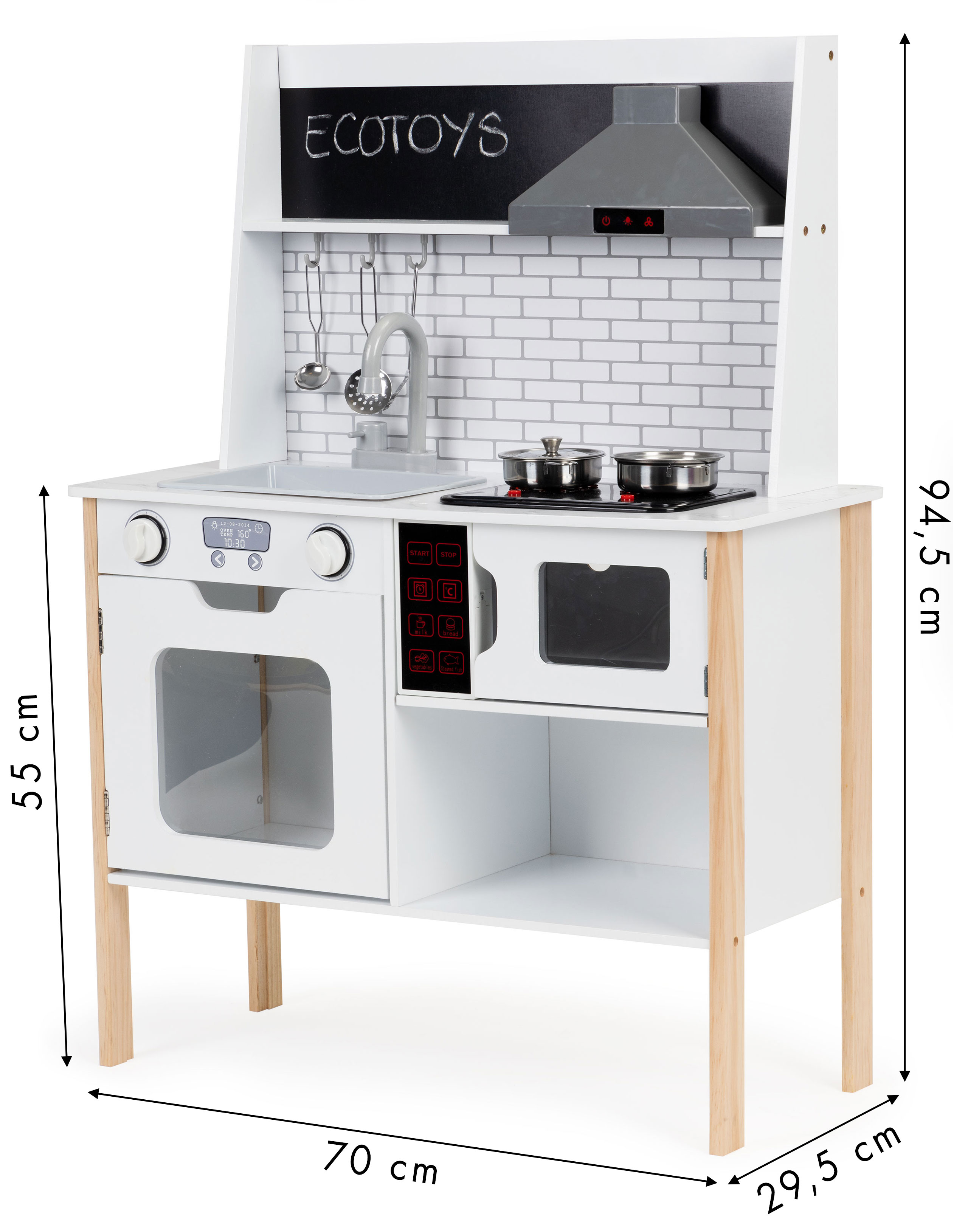 Medinė virtuvėlė su garsais Ecotoys, PLK537