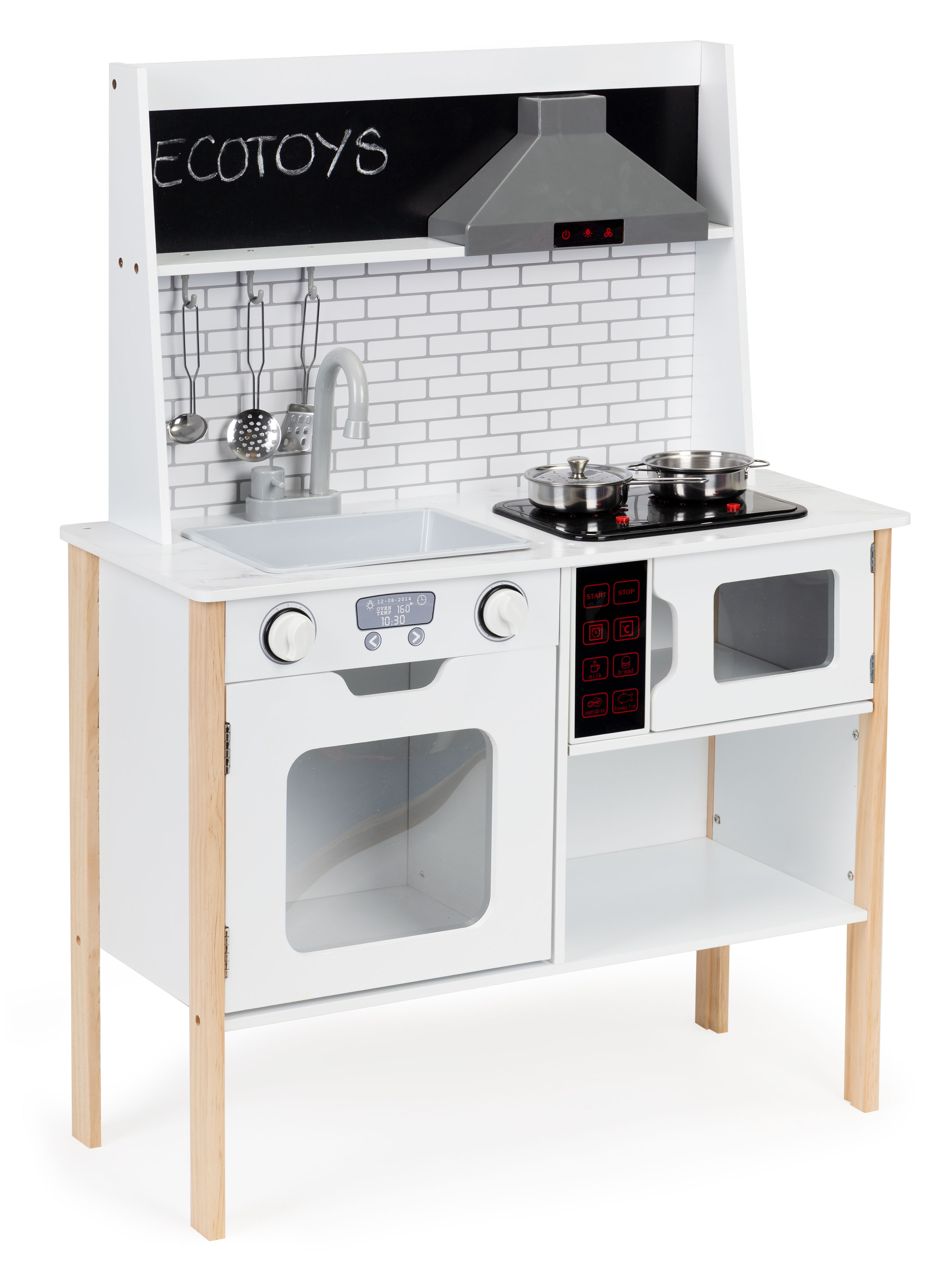 Medinė virtuvėlė su garsais Ecotoys, PLK537