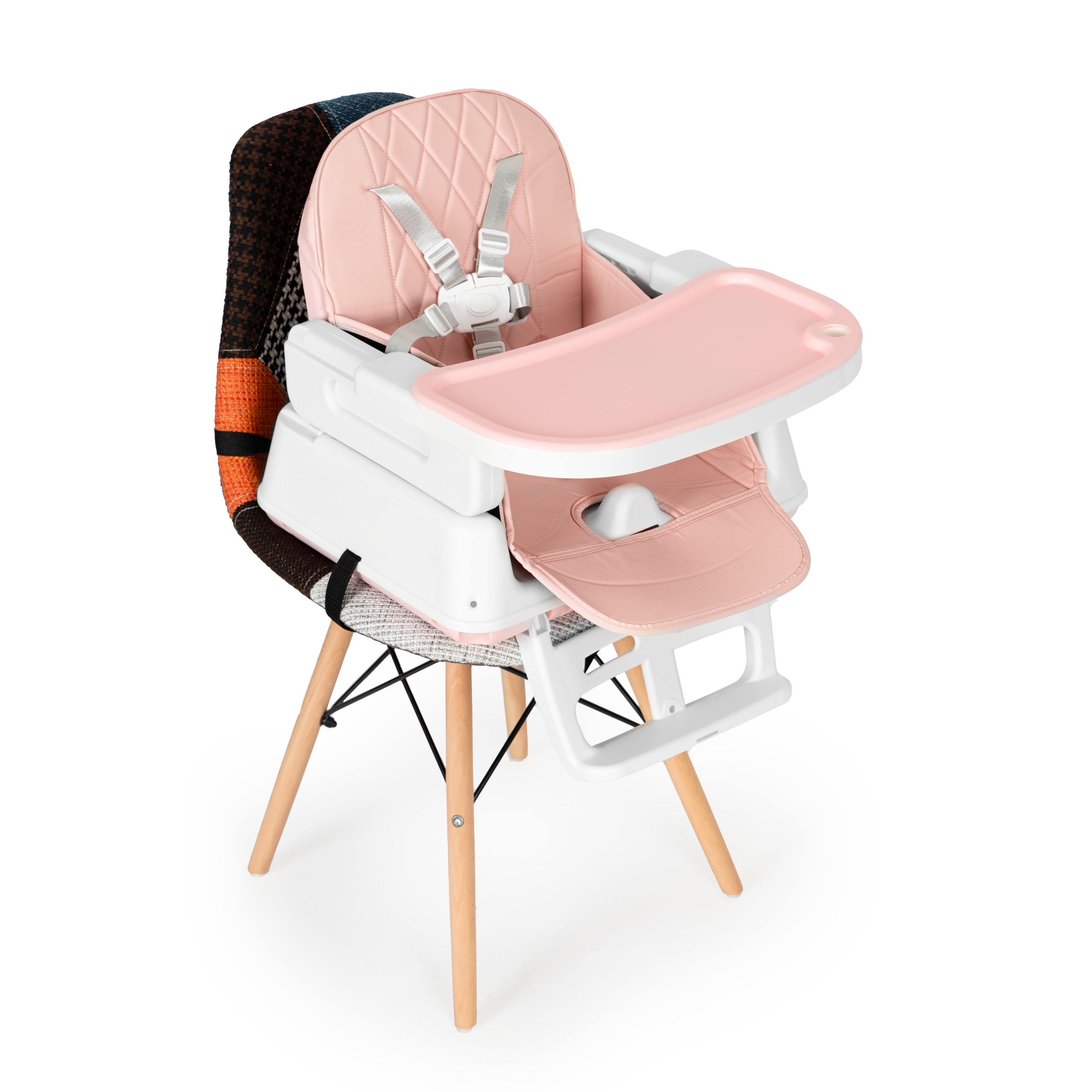 Maitinimo kėdutė eco toys 3in1 ha-009, rožinė