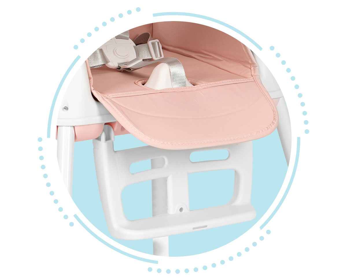 Maitinimo kėdutė eco toys 3in1 ha-009, rožinė