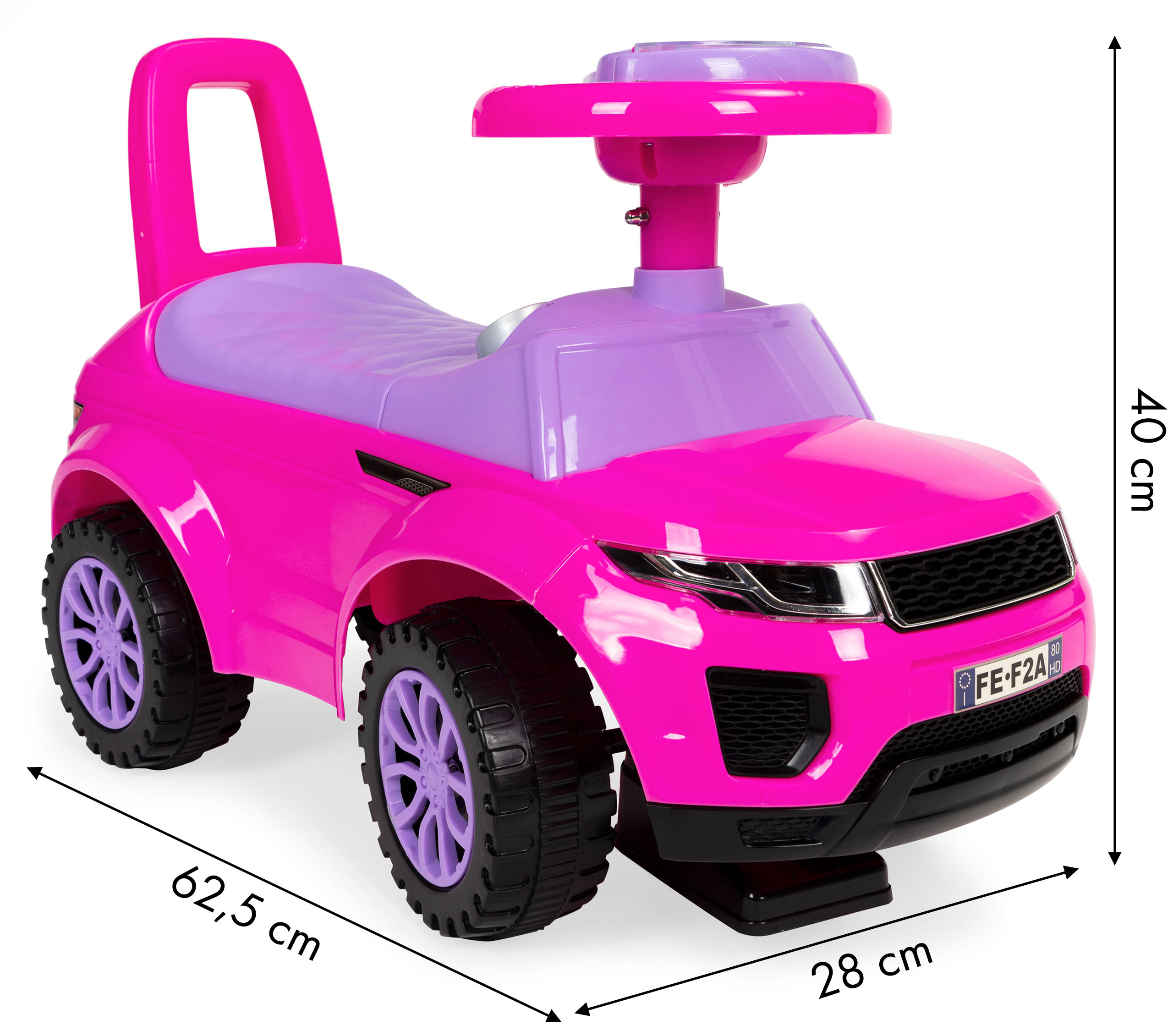 Paspiriama mašinėlė su garsais ecotoys, rožinė