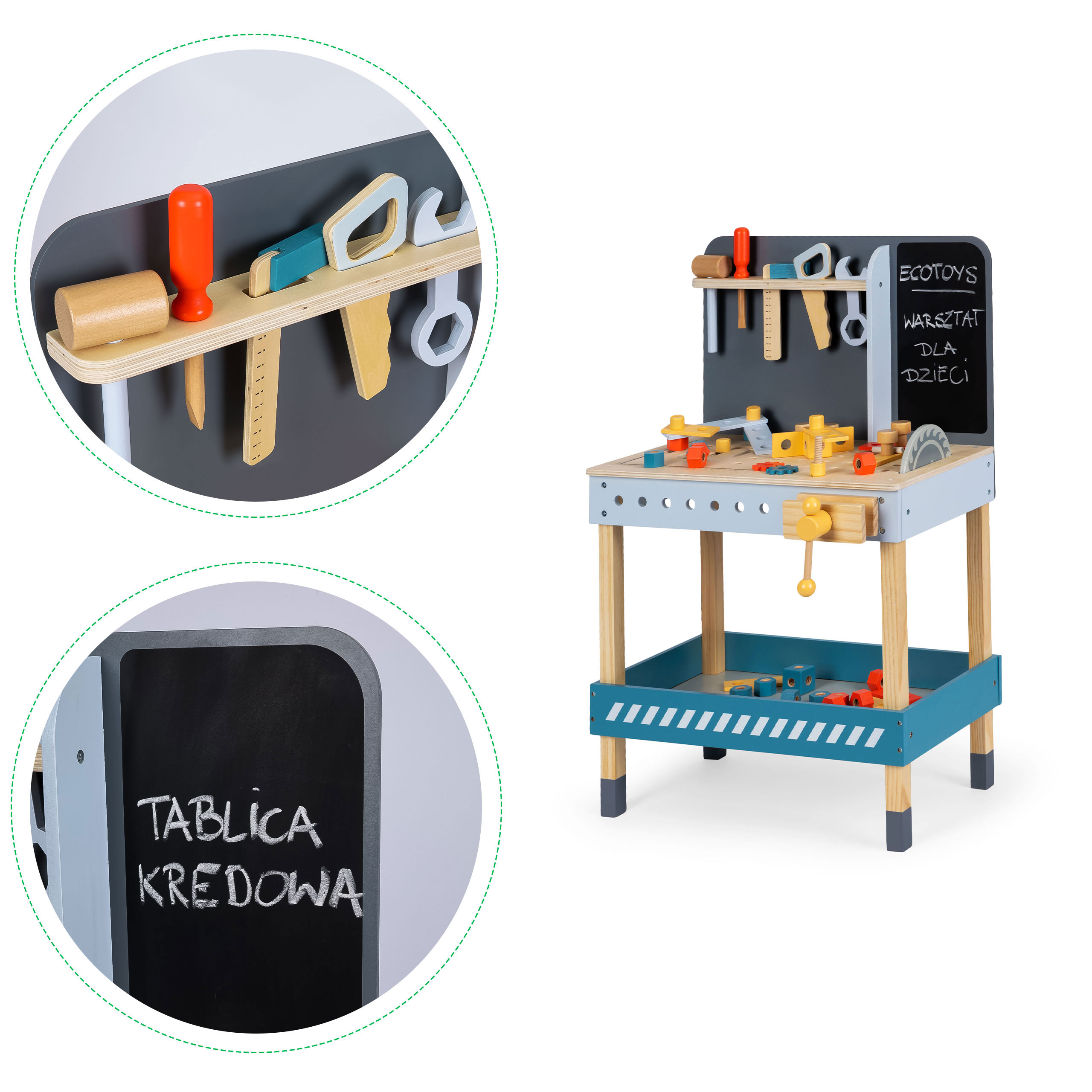 Žaislinė dirbtuvė su įrankiais Ecotoys, 47 d.