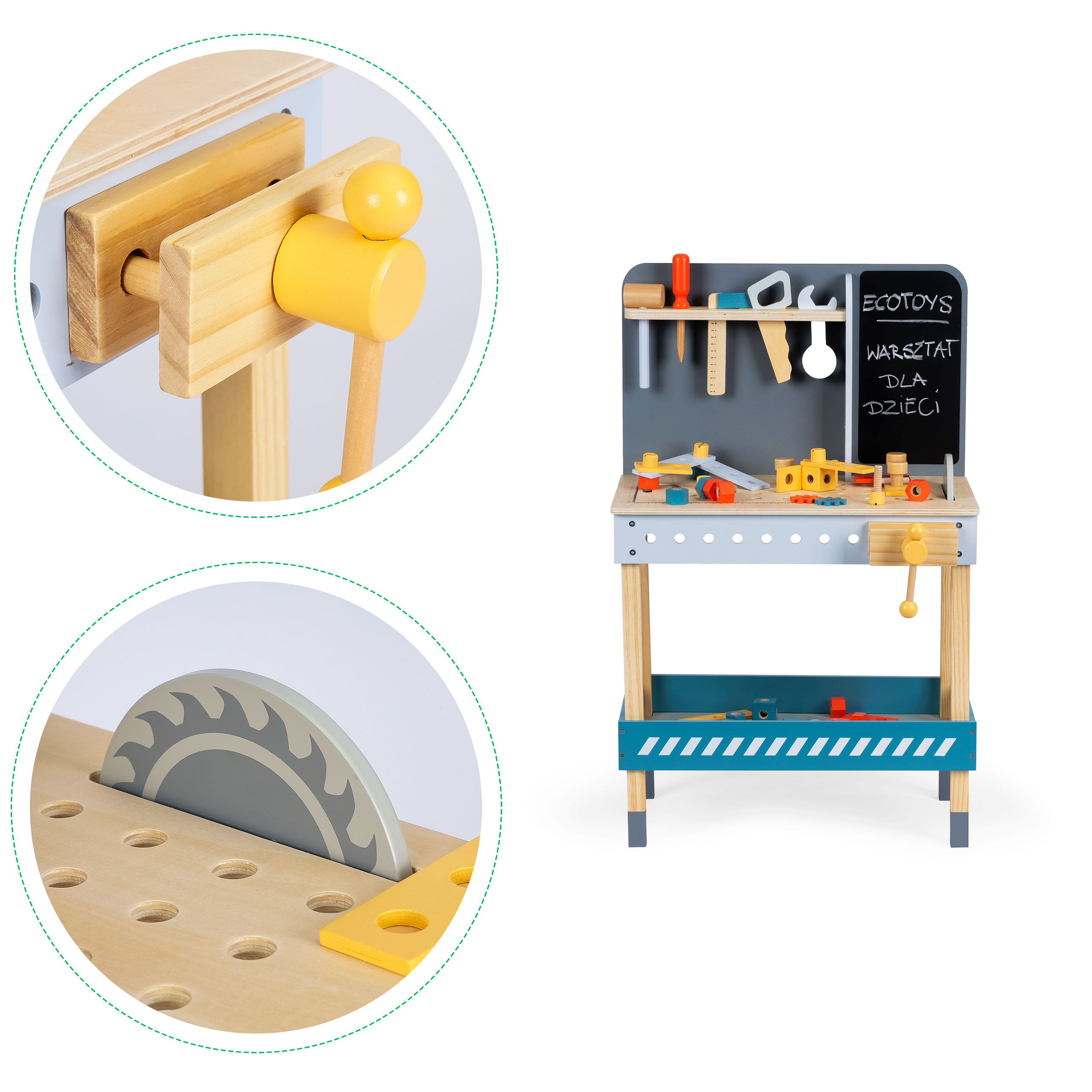 Žaislinė dirbtuvė su įrankiais Ecotoys, 47 d.