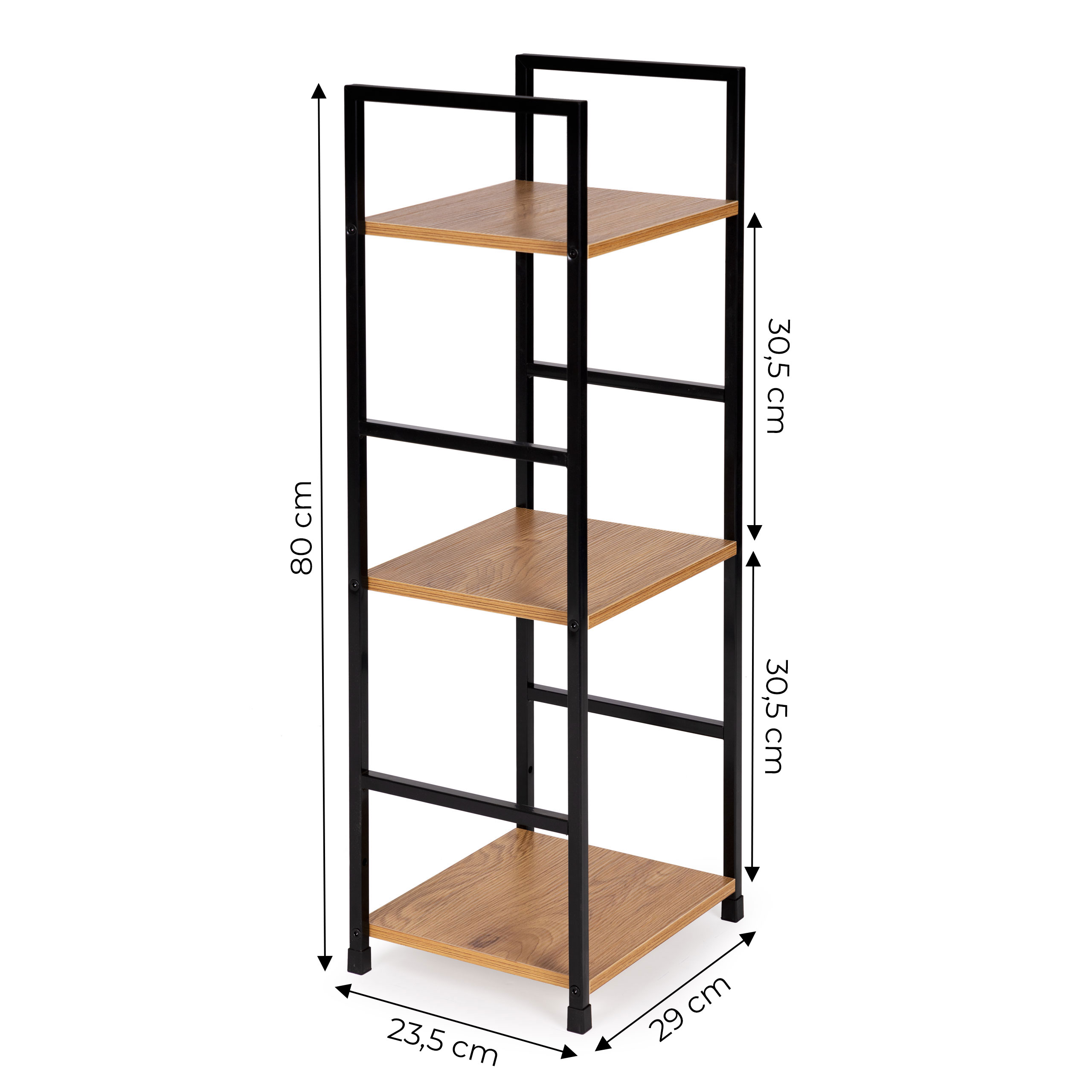 Metalinė lentyna loft, 3 aukštų