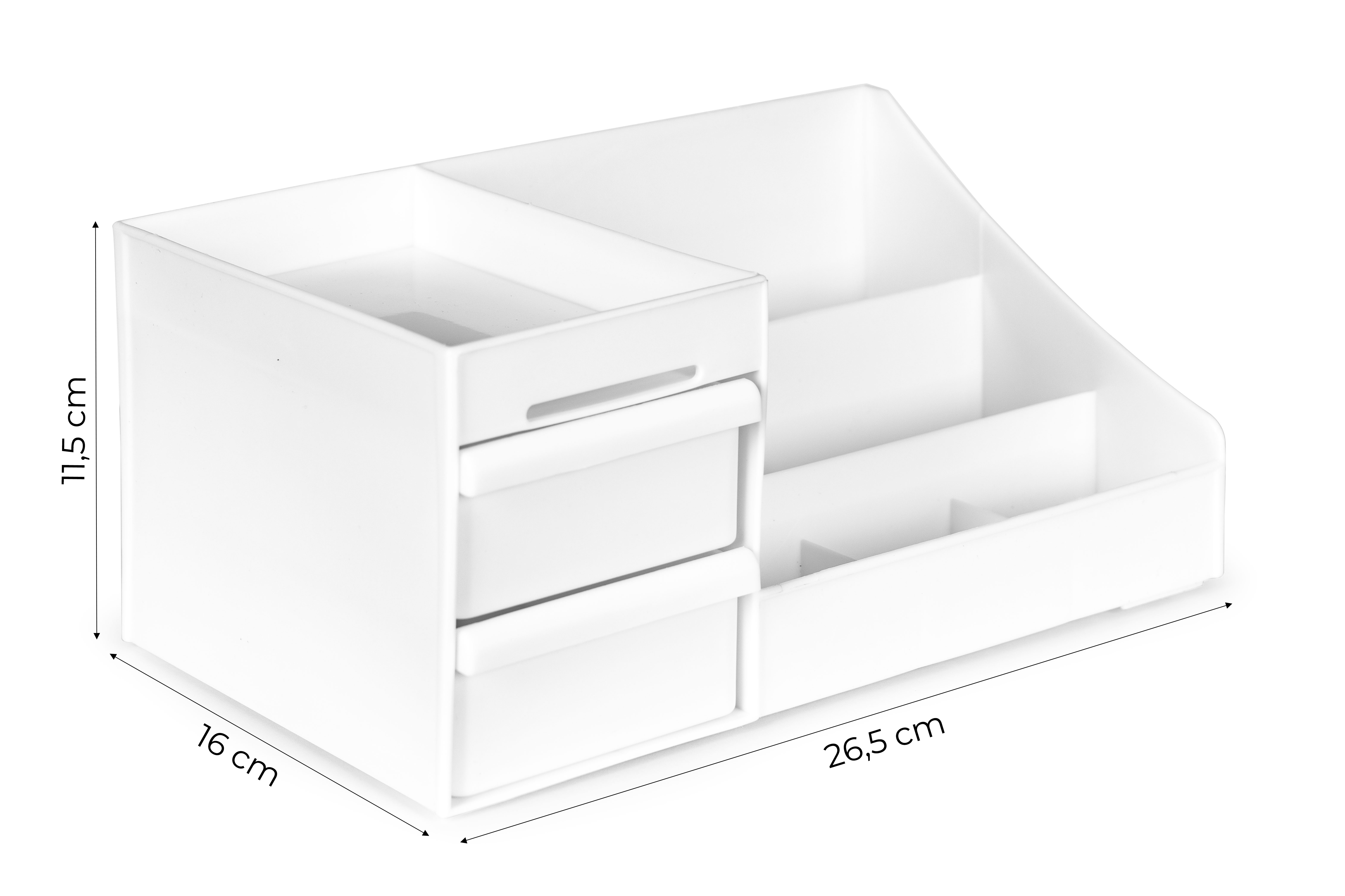Universalus modernhome plastikinis organizatorius su stalčiais, 26.5x16x11.5 cm