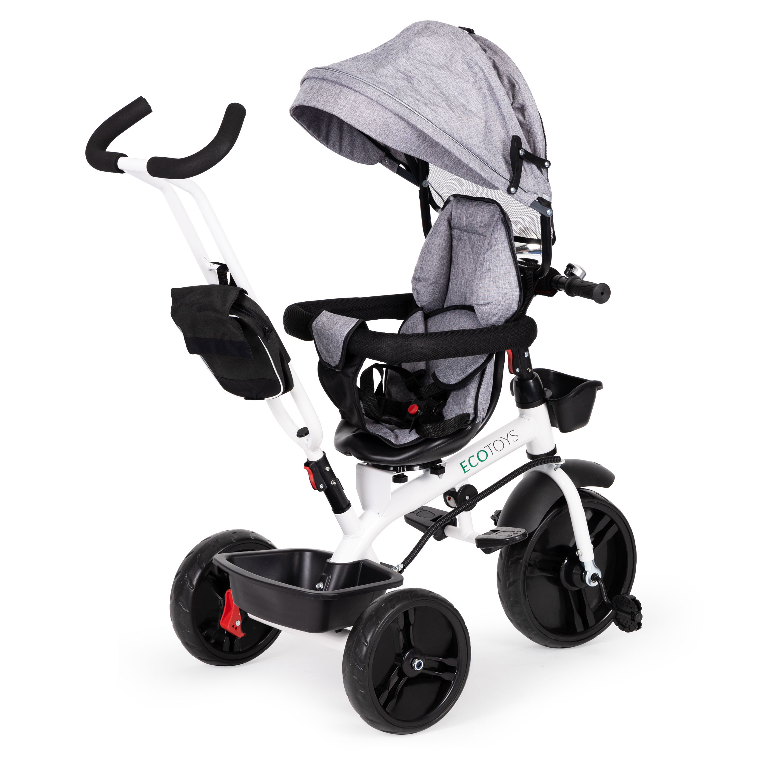 Ecotoys vaikiškas triratis su 360° besisukančia sėdyne