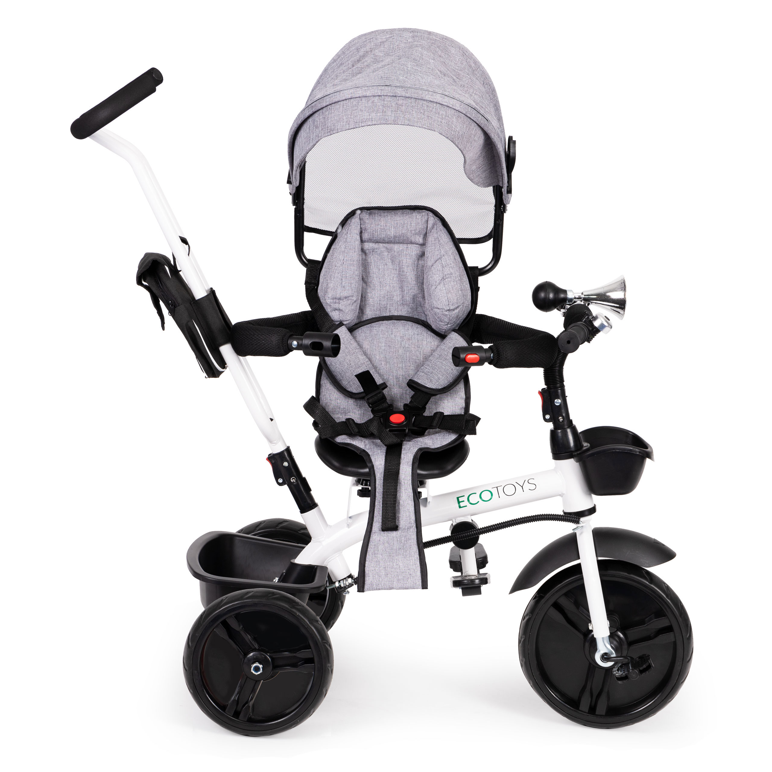 Ecotoys vaikiškas triratis su 360° besisukančia sėdyne