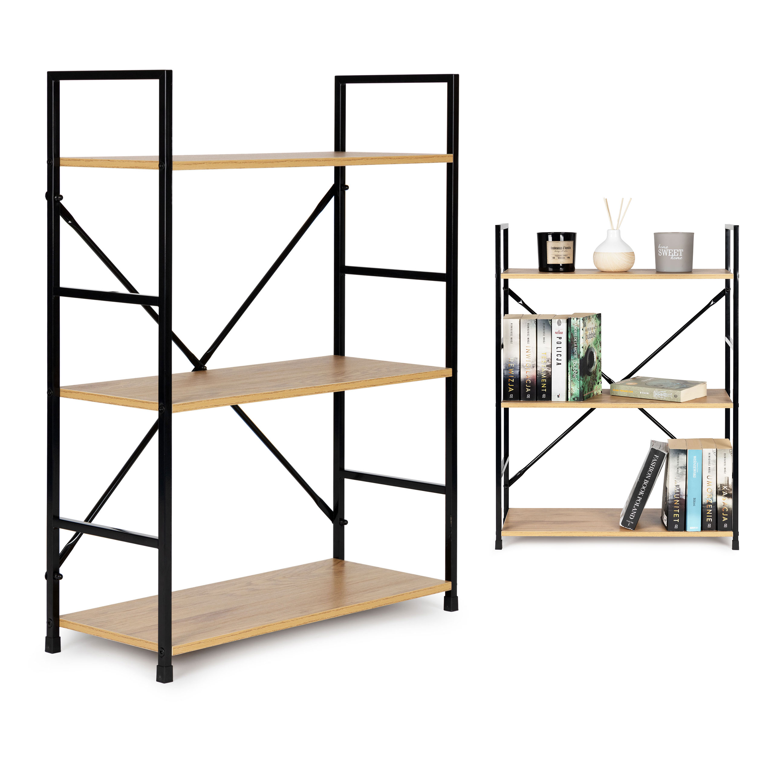 Lentyna modernhome loft, ruda/juoda