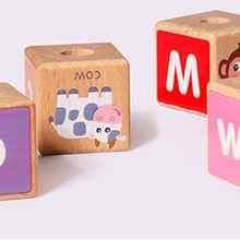 Edukacinis medinis traukinukas ecotoys